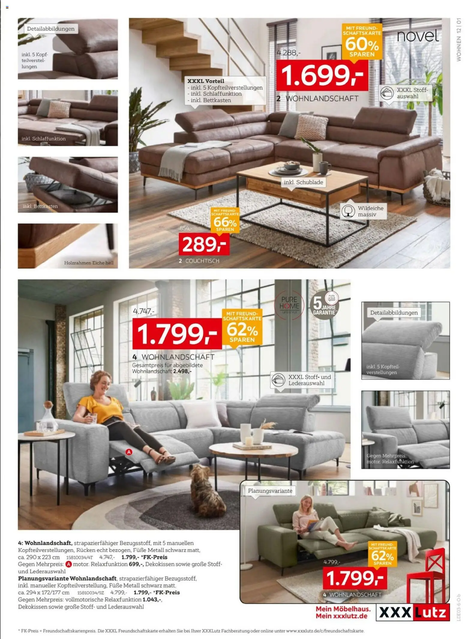 XXXL Lutz Prospekt – gültig ab 08.03.2026 | Seite: 7 | Produkte: Wohnlandschaft, Couchtisch