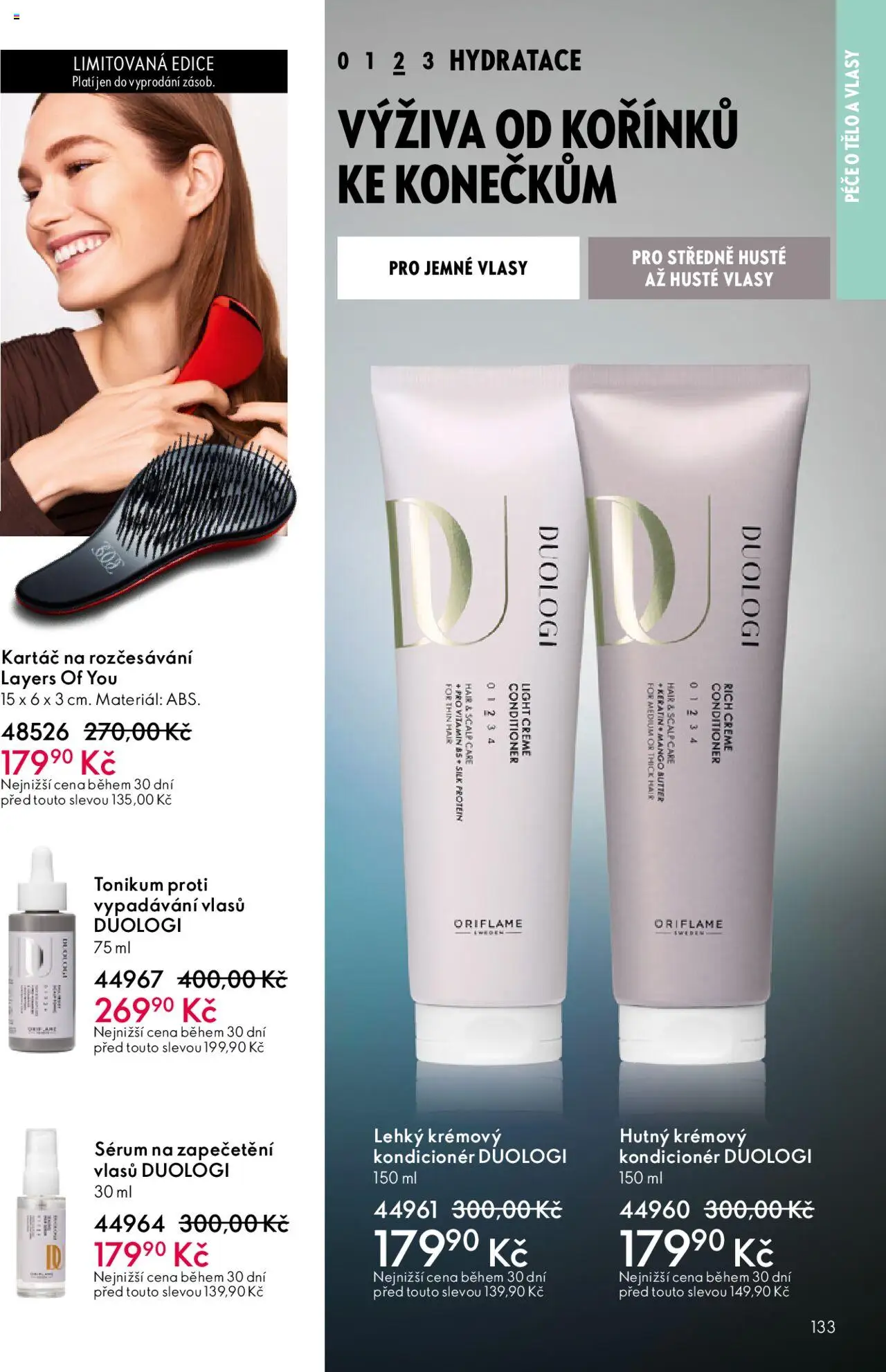 Oriflame katalog č.14/2025 od 01.10.2025 | Strana: 133 | Produkty: Sérum, Protein, Kondicionér, Kartáč