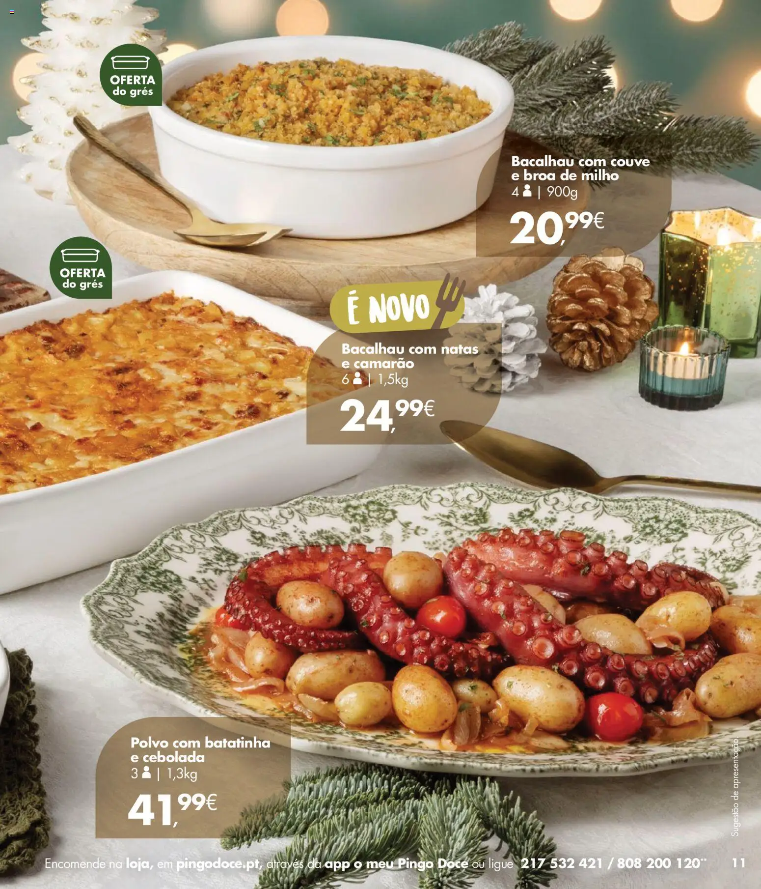 Pingo Doce Encomendas de Natal  │ válido de 19.11.2025 | Página: 11 | Produtos: Bacalhau, Camarão, Milho, Couve