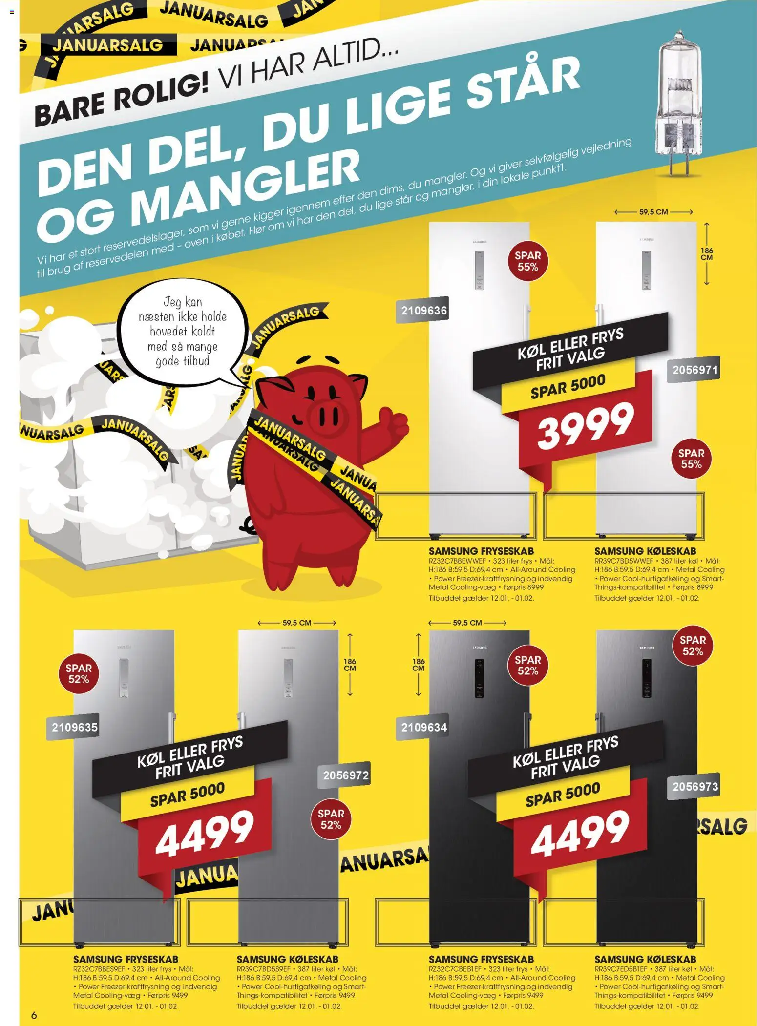 Punkt1 tilbudsavis – gyldig fra 12.01.2026 | Side: 6 | Produkter: Søm, Køleskab