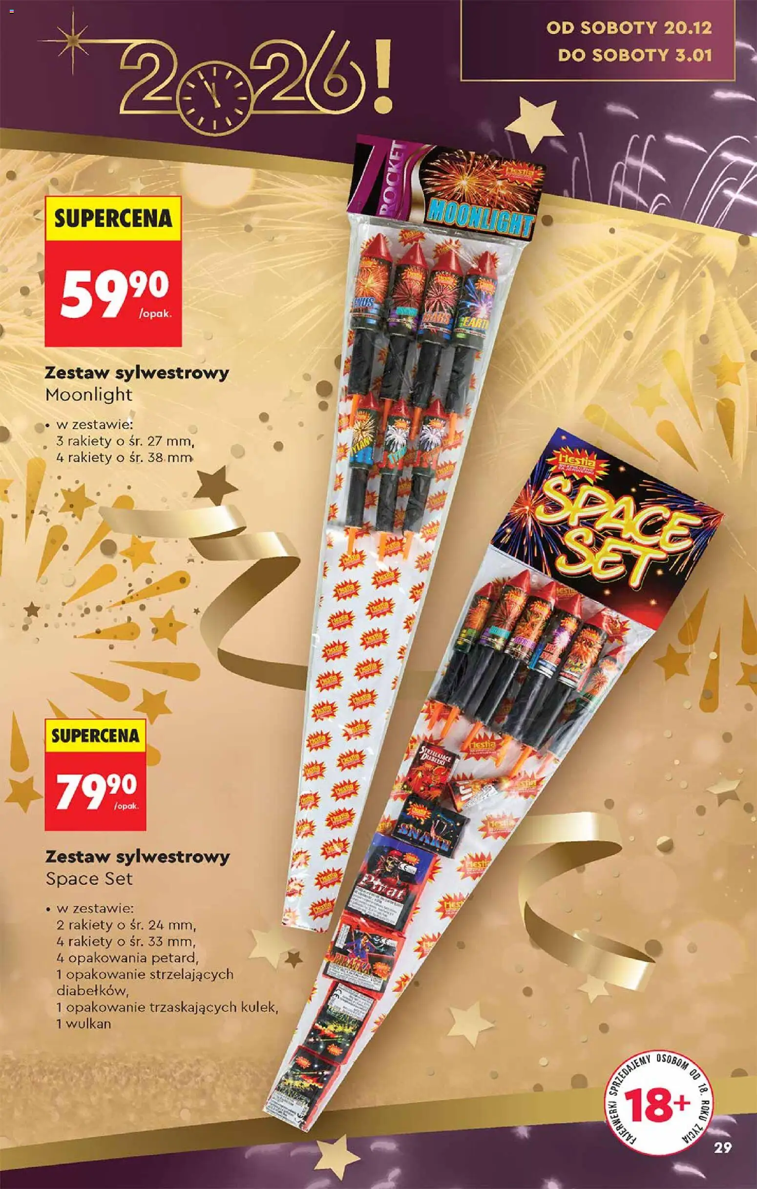 Biedronka gazetka - Hity i inspiracje od 13.12.2025 | Strona: 29 | Produkty: Fajerwerki