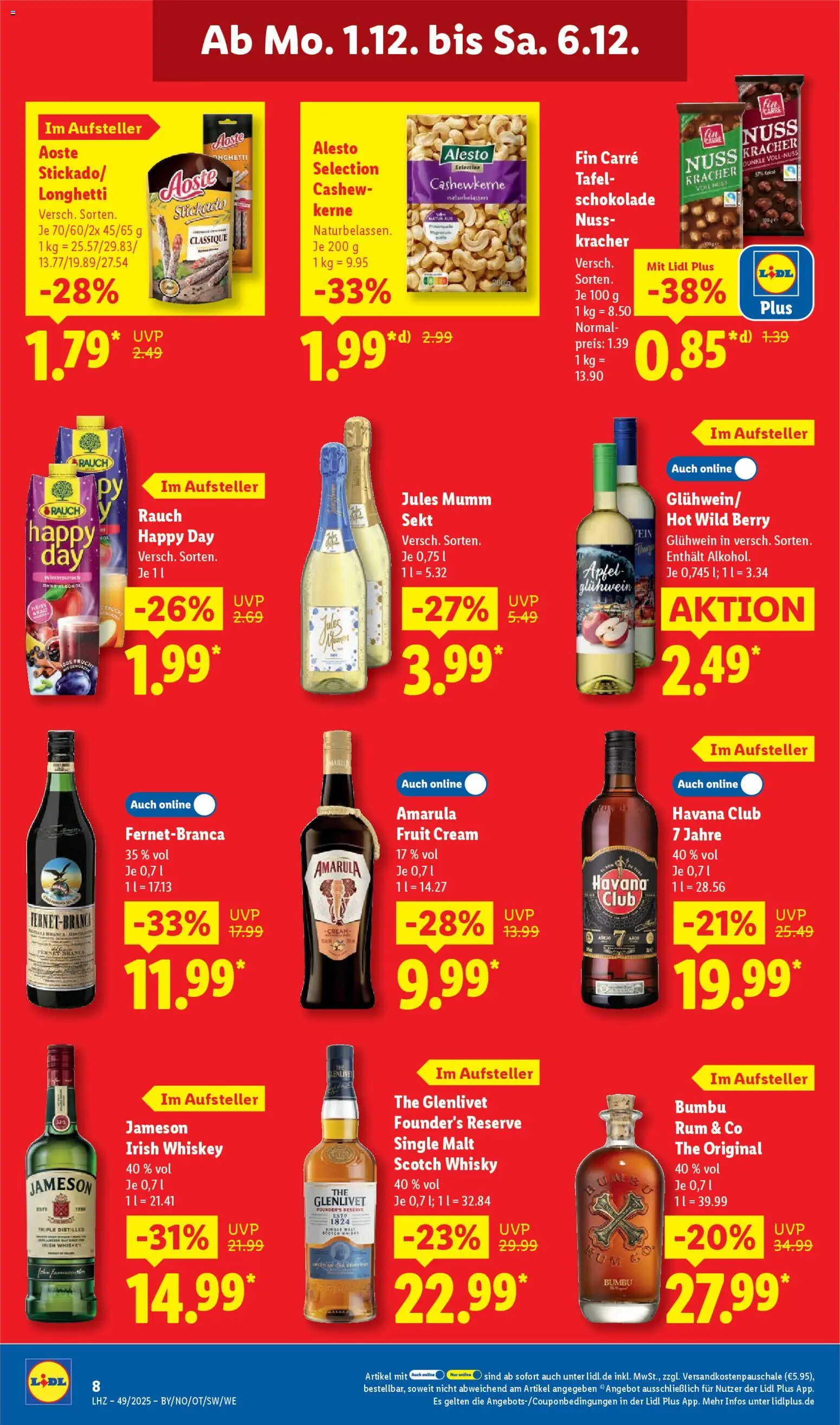 Lidl Prospekt Bremerhaven-Mitte-Nord – gültig ab 01.12.2025 | Seite: 12 | Produkte: Havana club, Whisky, Schokolade, Sekt