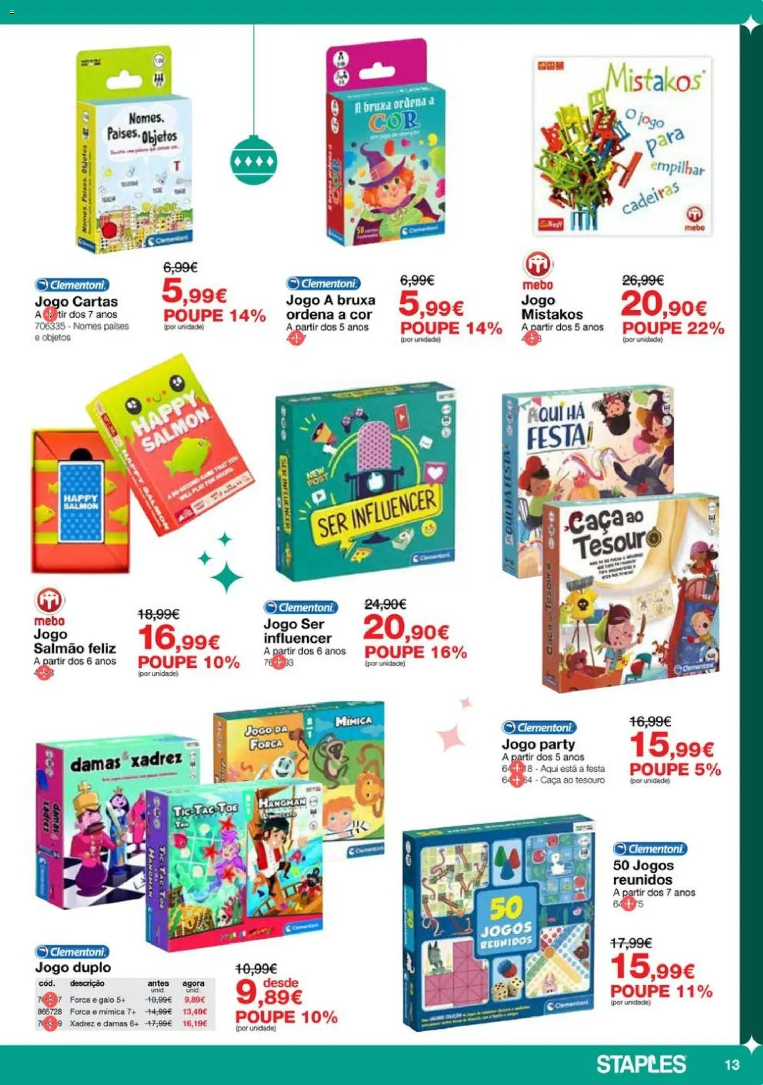 Staples - Folheto Brinquedos 2025 │ válido de 25.11.2025 | Página: 13 | Produtos: Jogos, Cadeiras, Salmão