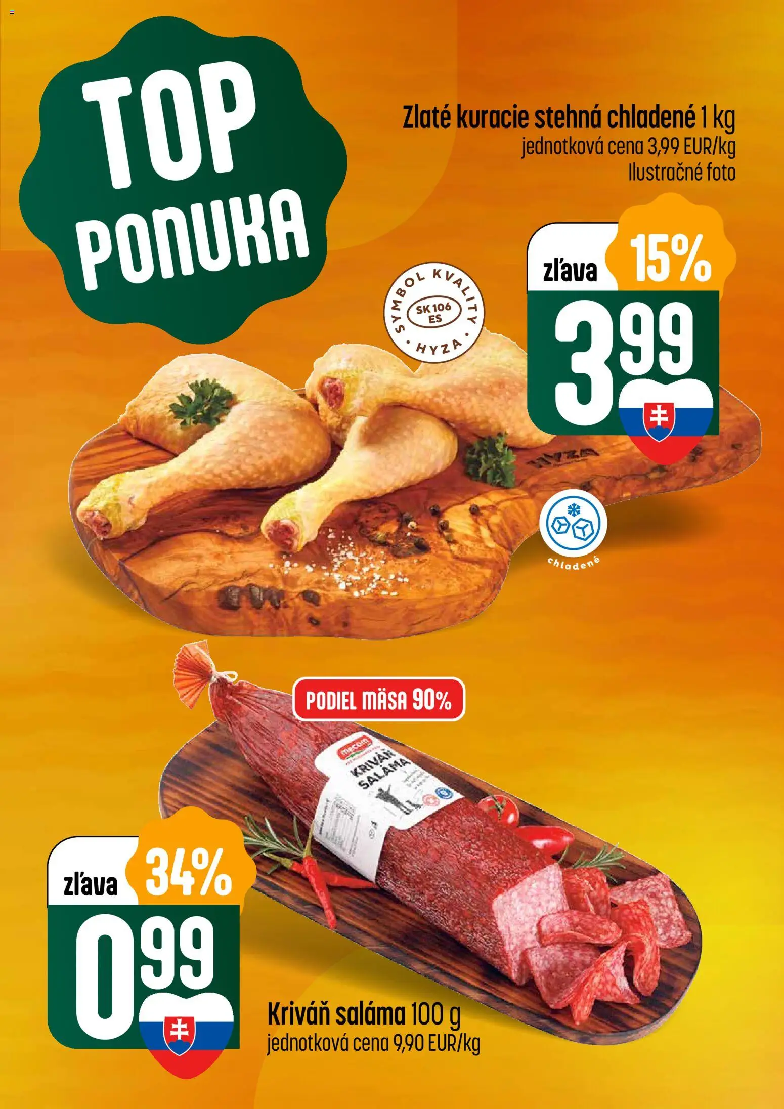 Nové COOP Jednota akcie – leták je platný od 05.03.2026 | Strana: 5 | Produkty: Saláma, Kuracie stehná