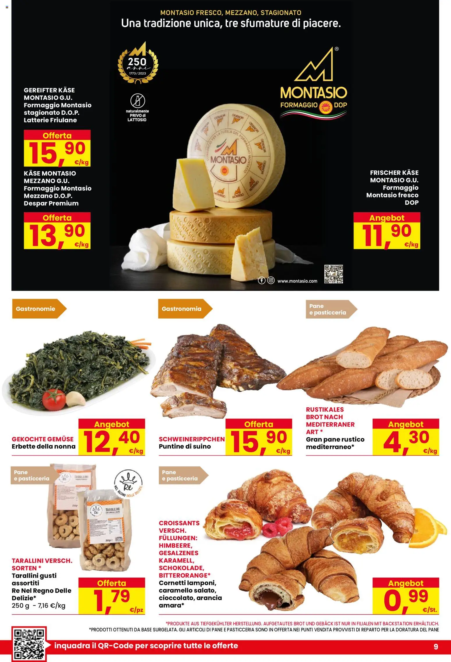 Volantino Despar del 25.11.2025 | Pagina: 9 | Prodotti: Pane, Suino, Formaggio, Arancia