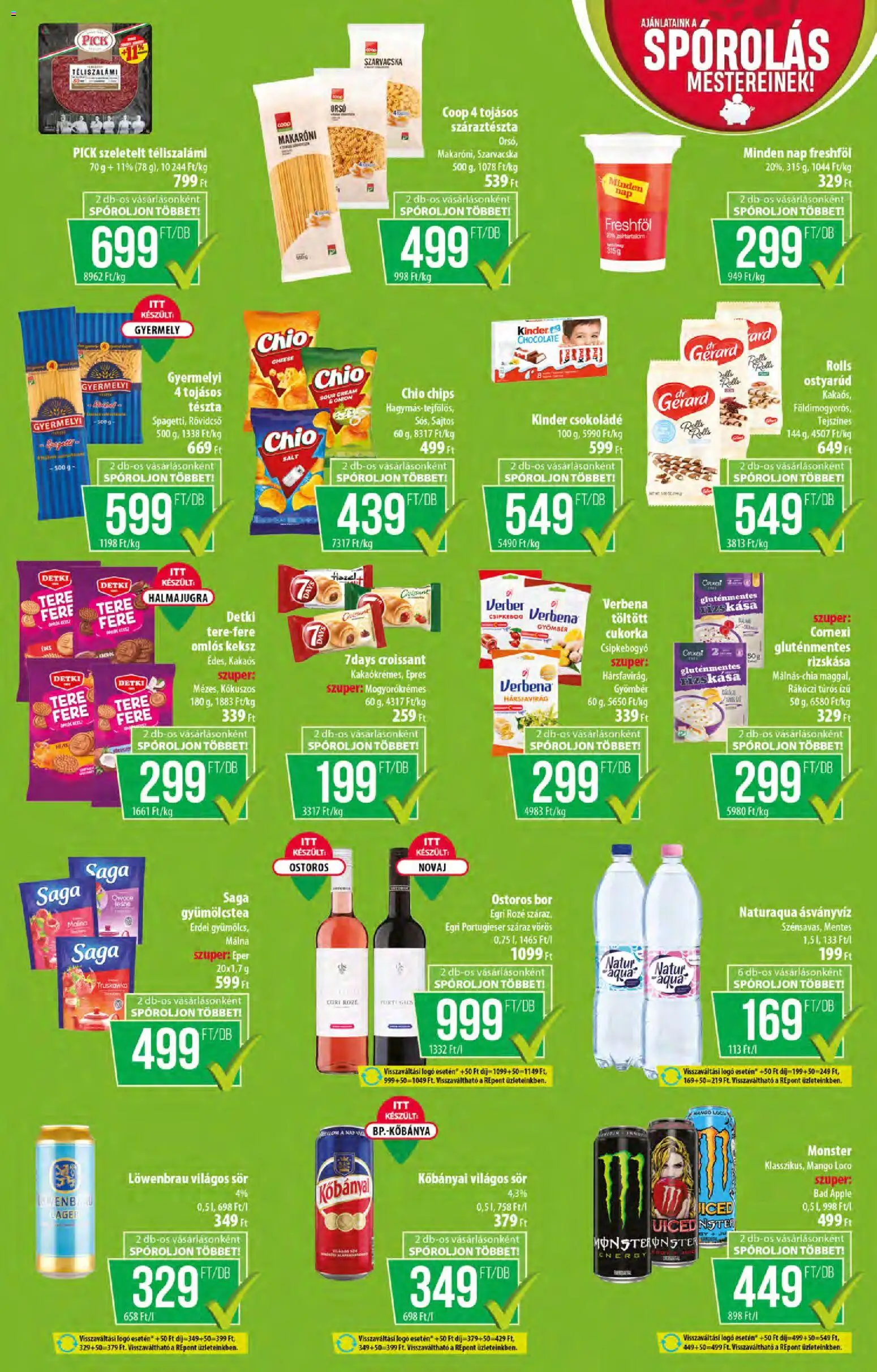 COOP akciós ujság - amely érvényes a következő dátumtól: 05.02.2026 | Oldal: 5 | Termékek: Csokoládé, Ásványvíz, Gluténmentes, Száraztészta