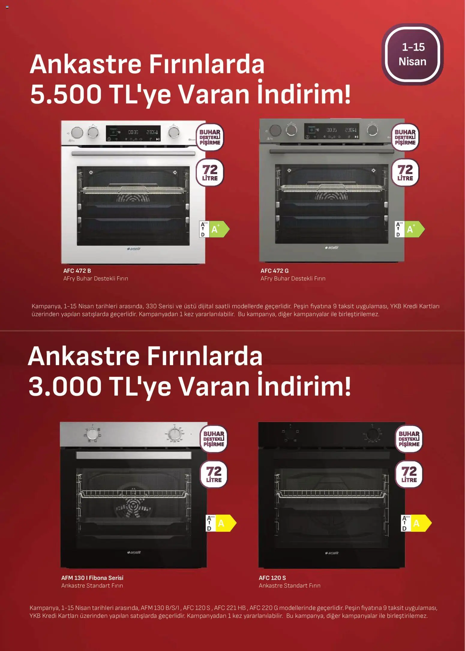 Arçelik - Ankastre Kataloğu - 01.04.2026 tarihinden itibaren geçerlidir | Sayfa: 2