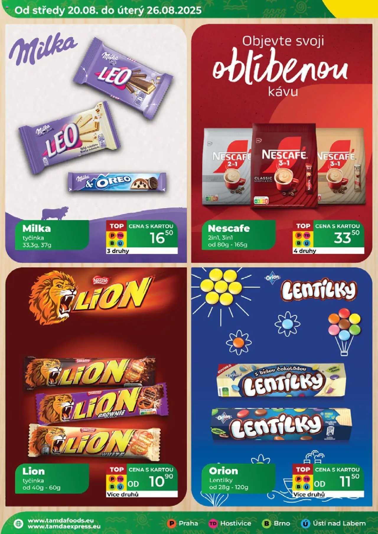 Tamda Foods leták od 20.08.2025 | Strana: 6 | Produkty: Milka, Brownie, Nescafé, Lentilky