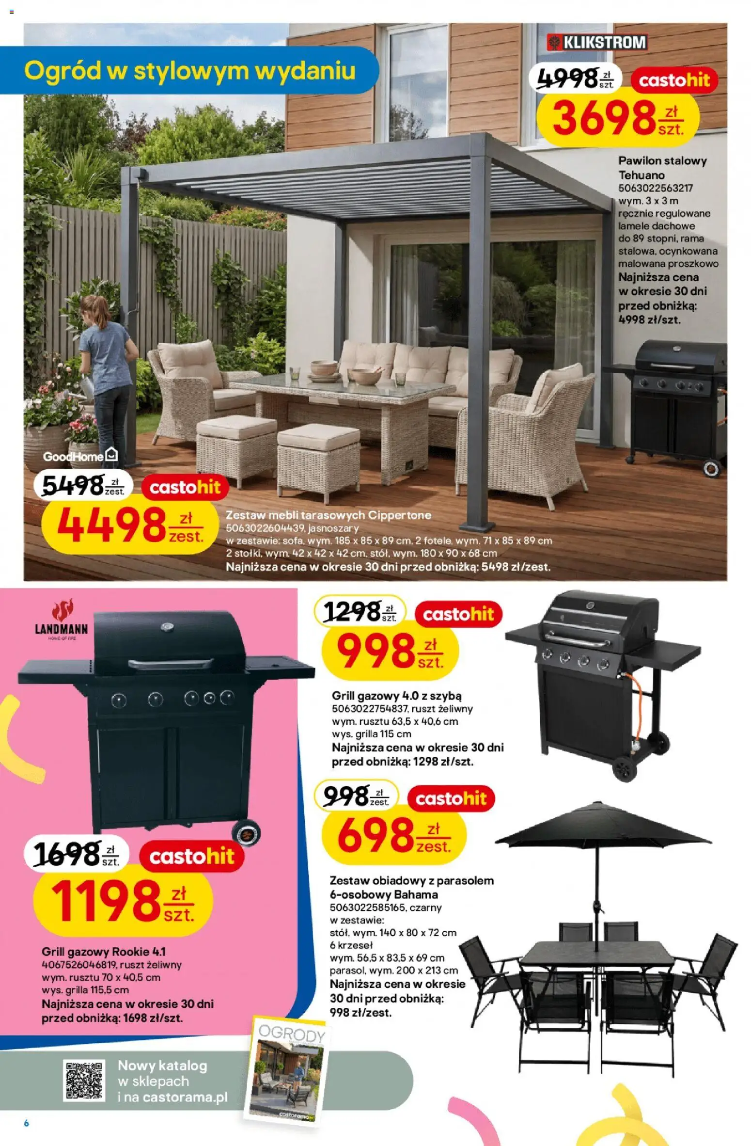 Castorama gazetka od 07.04.2026 | Strona: 6 | Produkty: Grill, Grill gazowy, Ruszt, Zestaw obiadowy