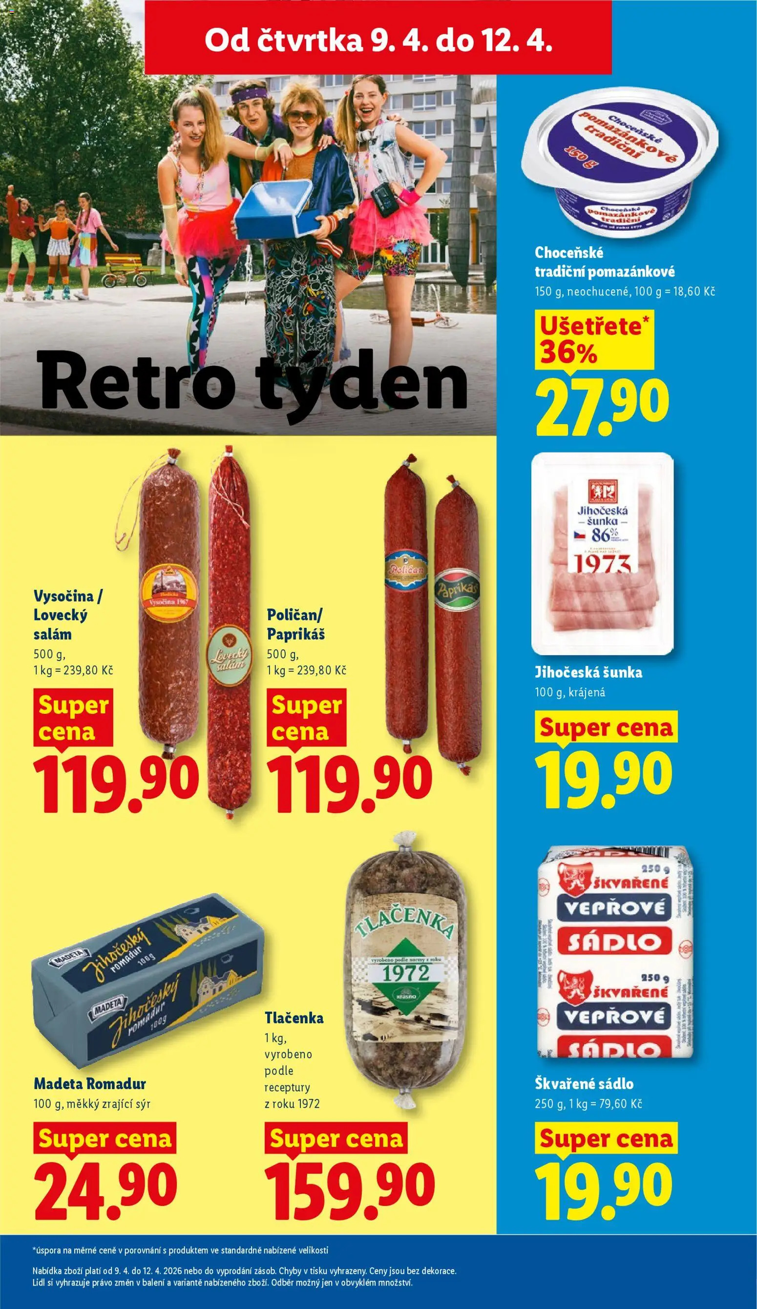 Lidl leták od 09.04.2026 | Strana: 13 | Produkty: Salám, Šunka, Vysočina, Romadur