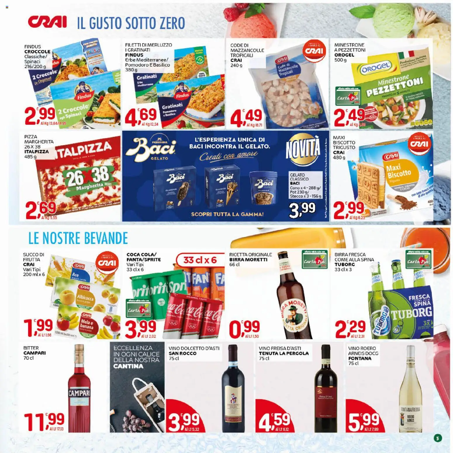 Volantino CRAI del 19.03.2026 | Pagina: 5 | Prodotti: Pizza, Mazzancolle, Pomodoro, Basilico