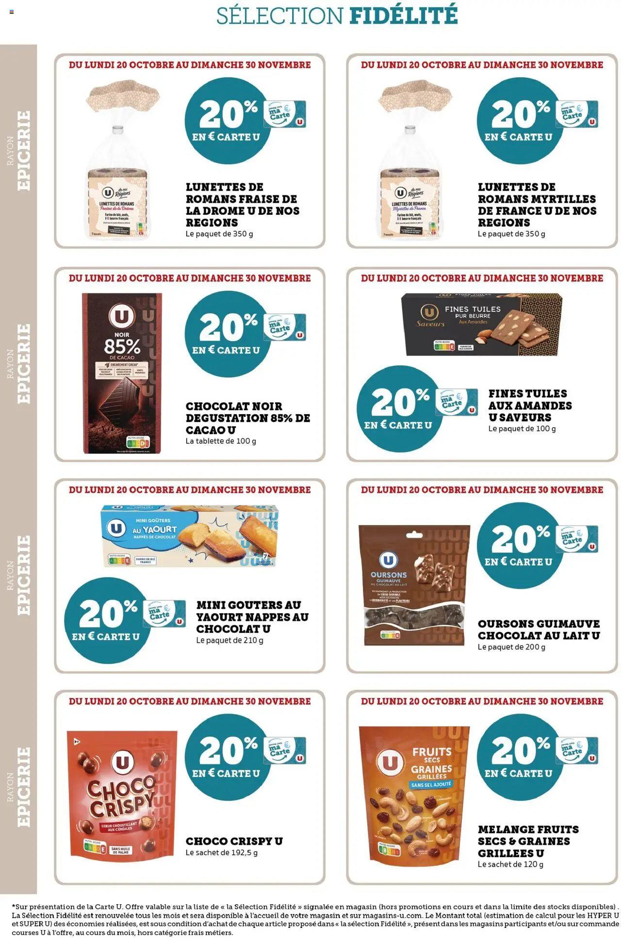 {H1} | Page: 20 | Produits: Fraise, Farine, Chocolat, Céréales