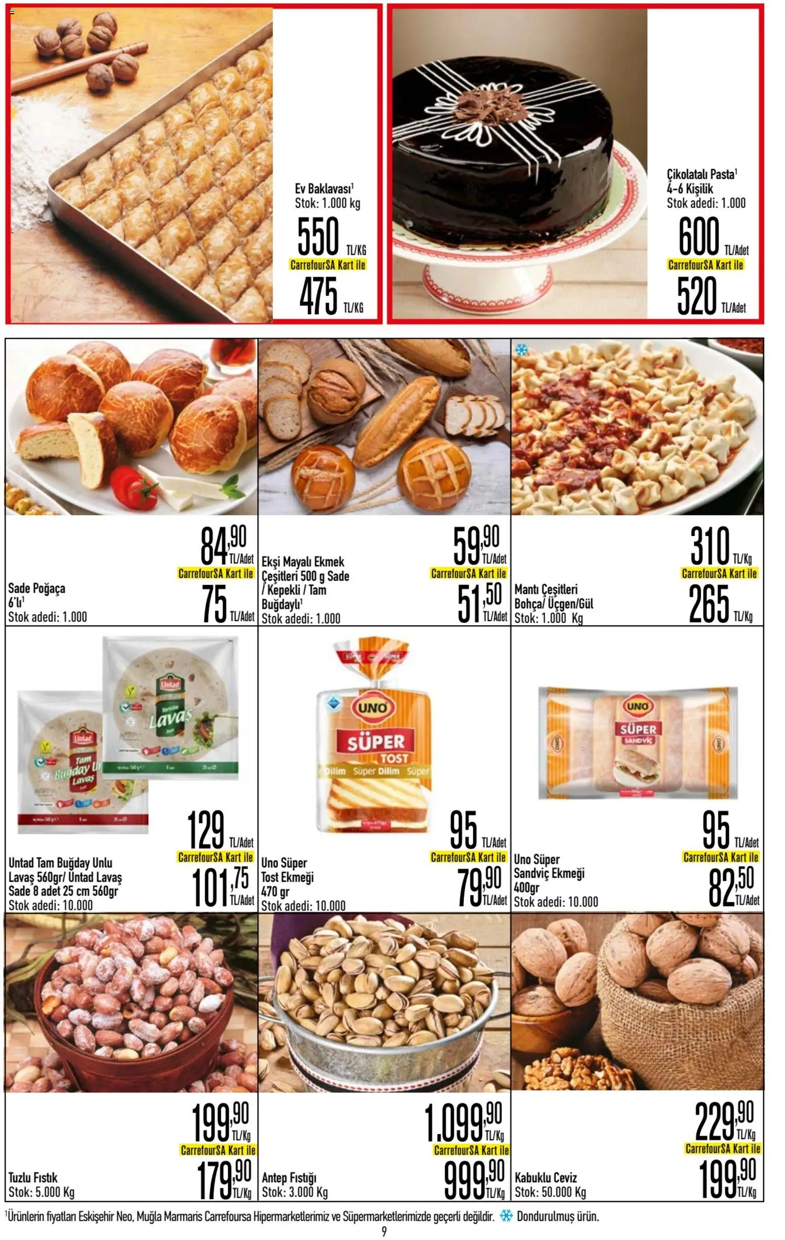CarrefourSA Katalog - 09.04.2026 tarihinden itibaren geçerlidir | Sayfa: 10 | Ürünler: Fıstık, Ekmek, Ceviz