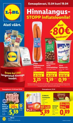 Lidl kliendilehe eelvaade alates 13.04.2026