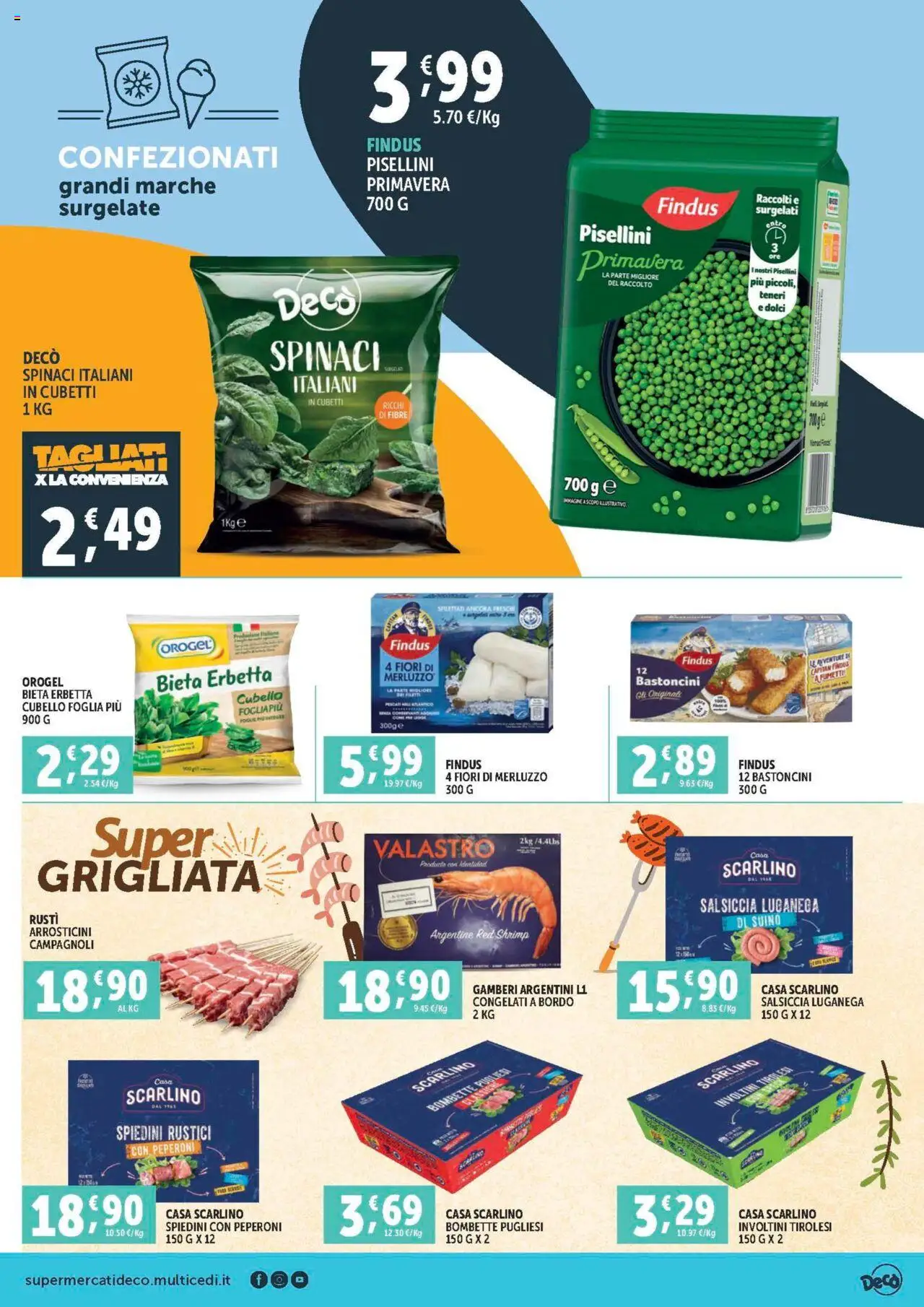 Volantino Decò del 08.08.2025 | Pagina: 5 | Prodotti: Suino, Salsiccia, Spinaci, Arrosticini