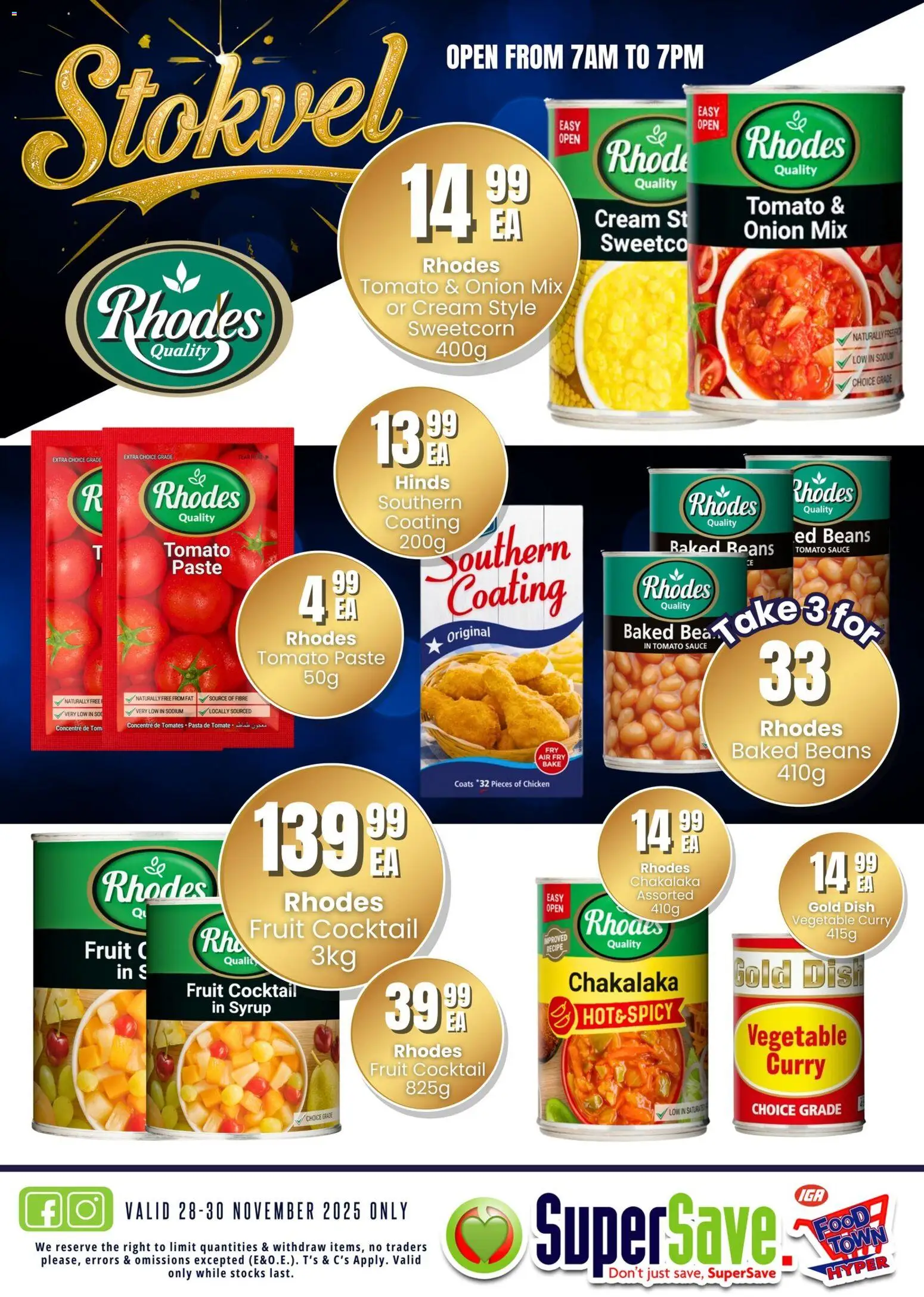 New Super Save catalogue – valid from 28.11.2025 | Page: 20 | Products: Baked beans, Chicken, Syrup, Sauce