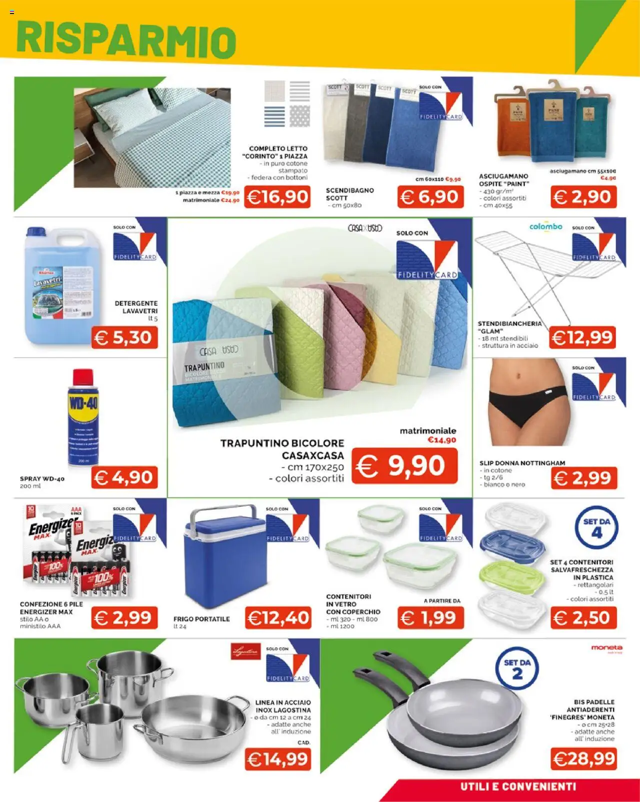 Volantino Mercatò del 11.08.2025 | Pagina: 19 | Prodotti: Detergente, Slip, Letto, Asciugamano