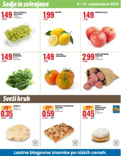 Novi Eurospin katalog ponudbe – veljaven od 11.09.2025 | Stran: 12 | Izdelki: Kos, Kruh, Zelenjava, Sadje