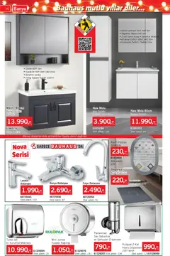 29.11.2025 tarihinden itibaren geçerli olan Bauhaus kataloğu önizlemesi | Sayfa: 16 | Ürünler: Lavabo, Ayna, Paspas, Şampuan