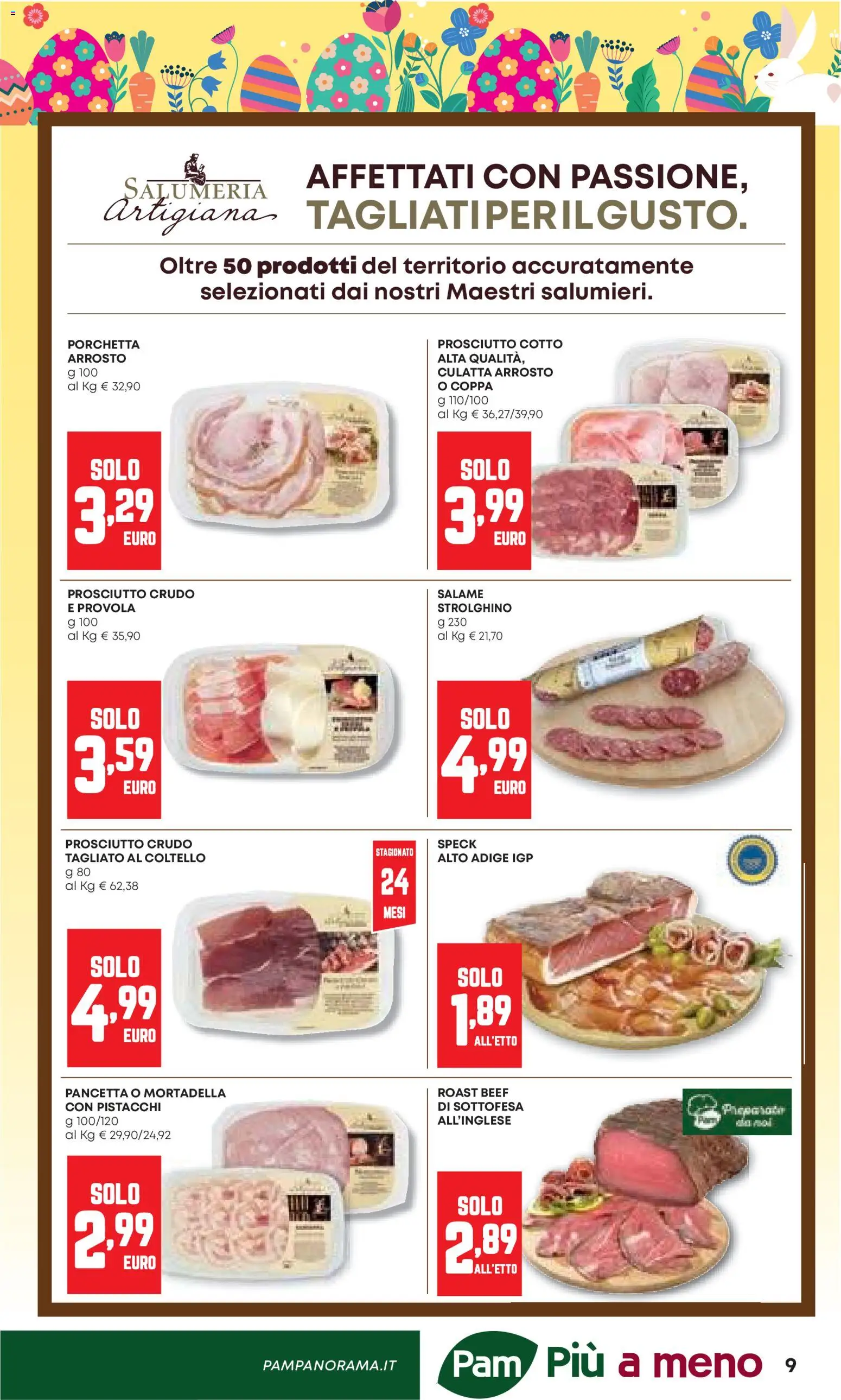 Volantino PAM del 26.03.2026 | Pagina: 9 | Prodotti: Speck, Porchetta, Pancetta, Pistacchi