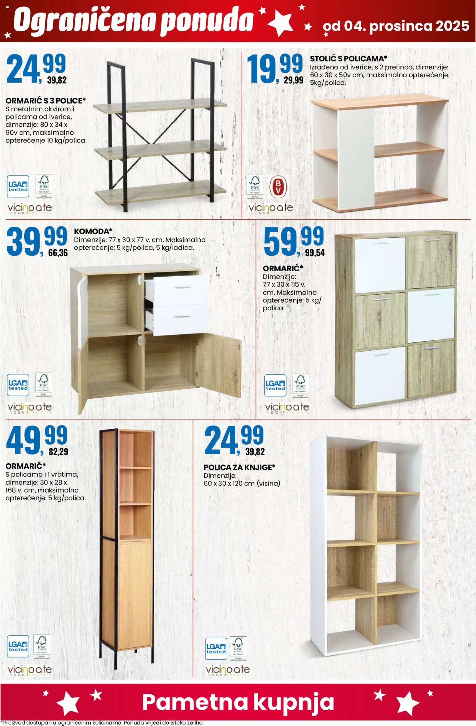 Eurospin katalog | vrijedi od 04.12.2025 | Stranica: 18 | Proizvodi: Stolić, Polica