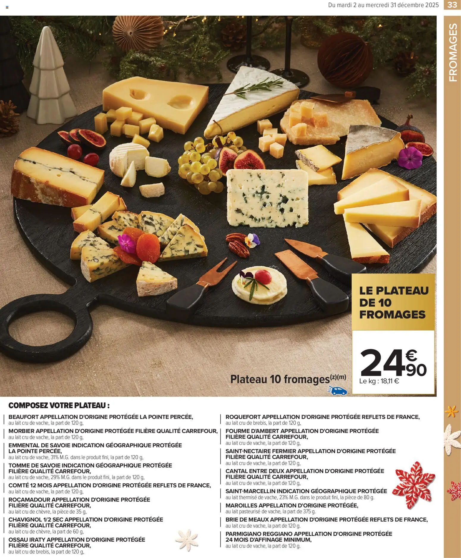 {H1} | Page: 33 | Produits: Plateau, Emmental, Lait, Brie