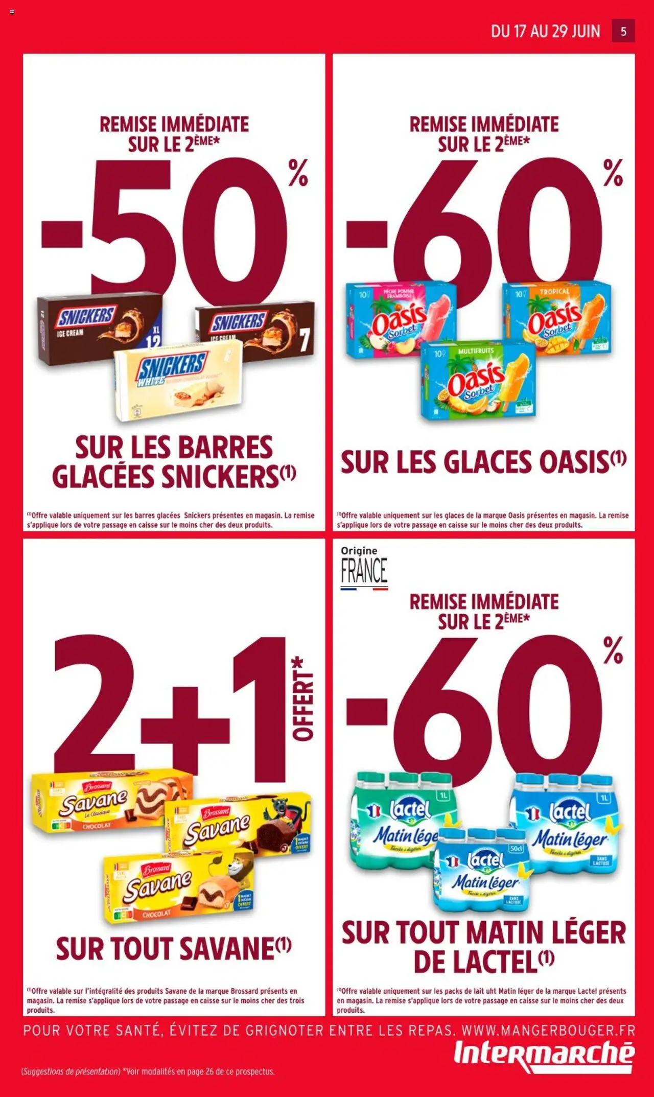  | Page: 5 | Produits: Glaces, Lait, Chocolat