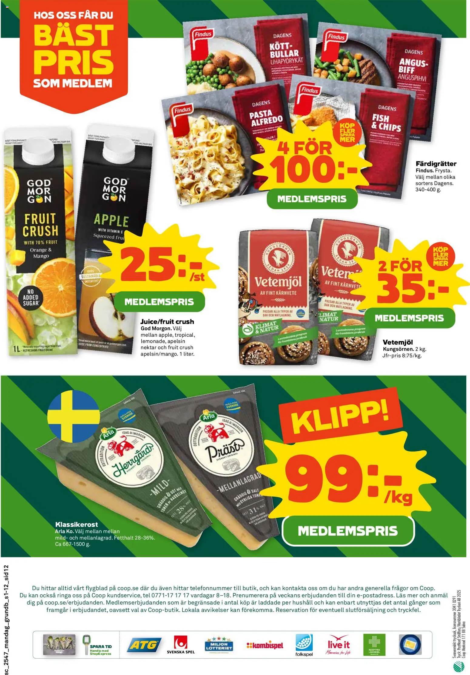 Stora Coop reklamblad aktuell från 17.11.2025 | Sida: 12 | Produkter: Äpple, Pasta, Apelsin, Spel
