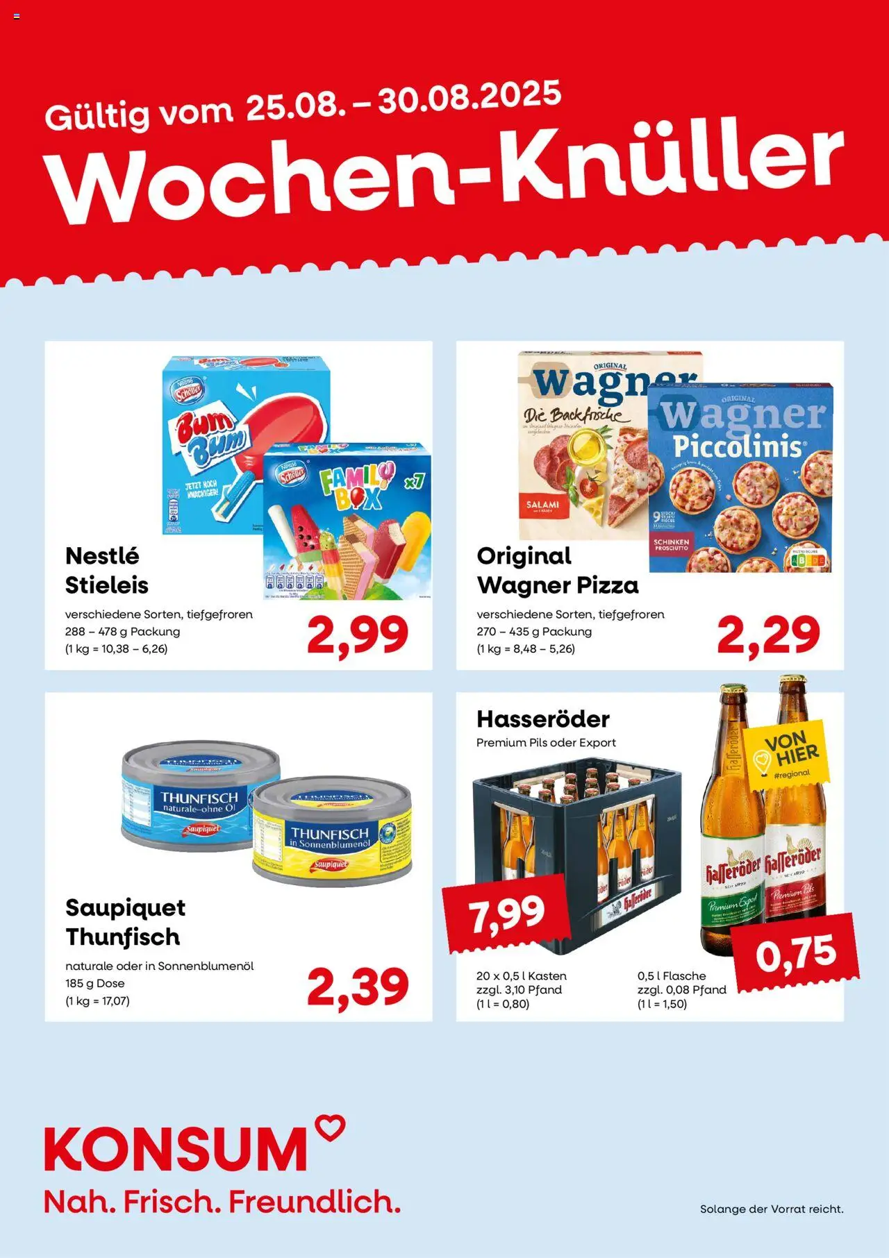 KONSUM Leipzig Prospekt 	 - gültig ab dem 25.08.2025 | Seite: 3 | Produkte: Sonnenblumenol, Pils, Wagner pizza, Pizza