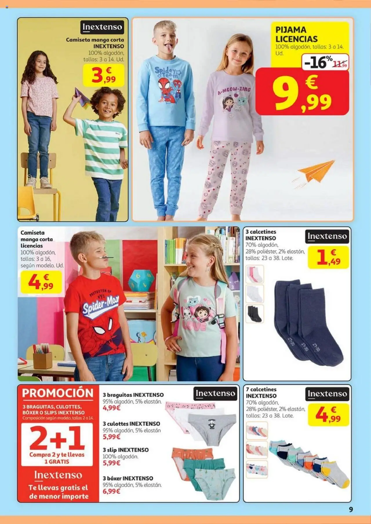Alcampo - SST Nacional  │ válido desde el 14.08.2025 | Página: 9 | Productos: Pijama, Camiseta manga corta, Té