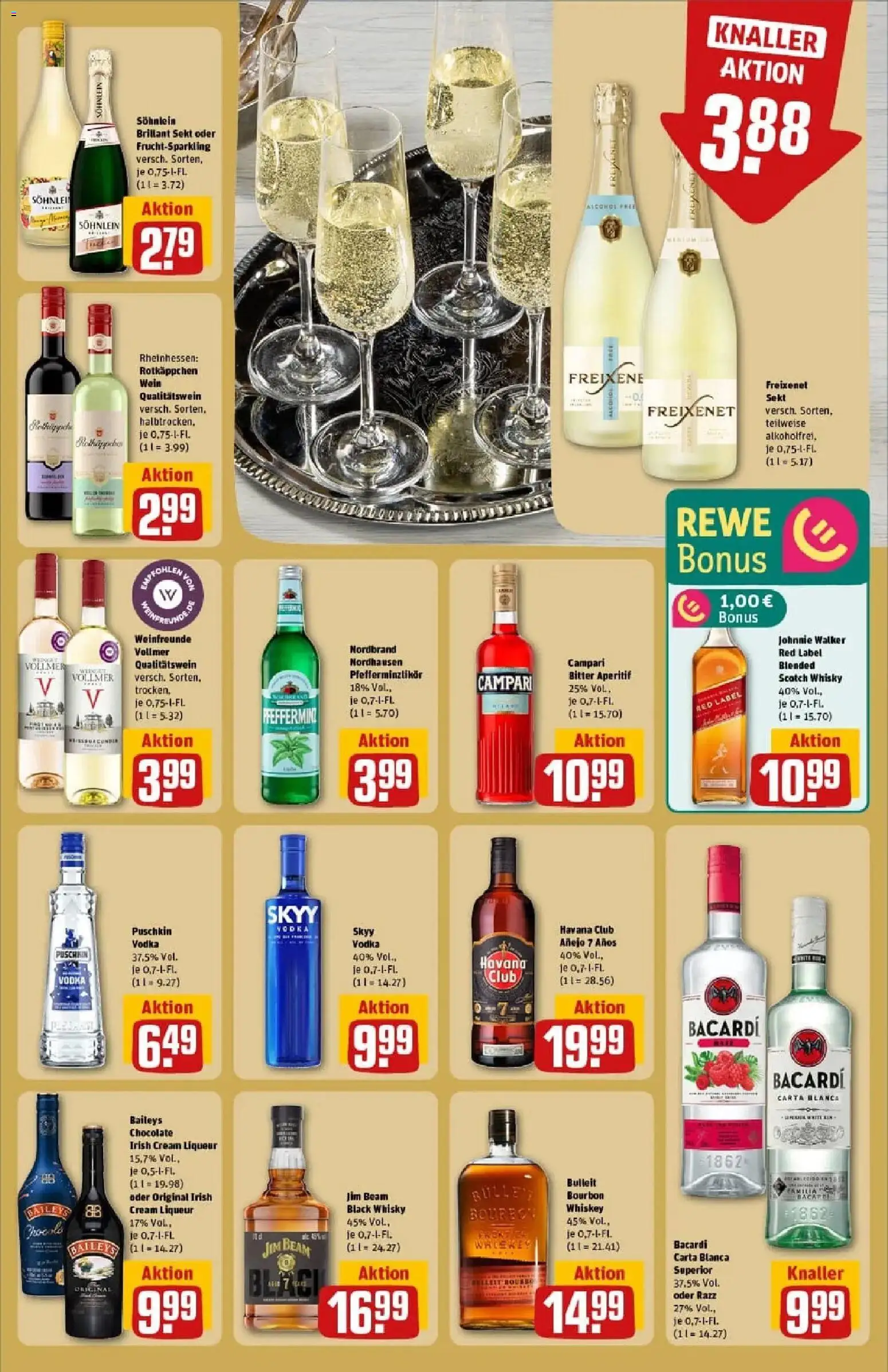 Rewe prospekt Elsterwerda	 – gültig ab 02.02.2026 | Seite: 19 | Produkte: Jim beam, Baileys, Rotkäppchen, Vodka