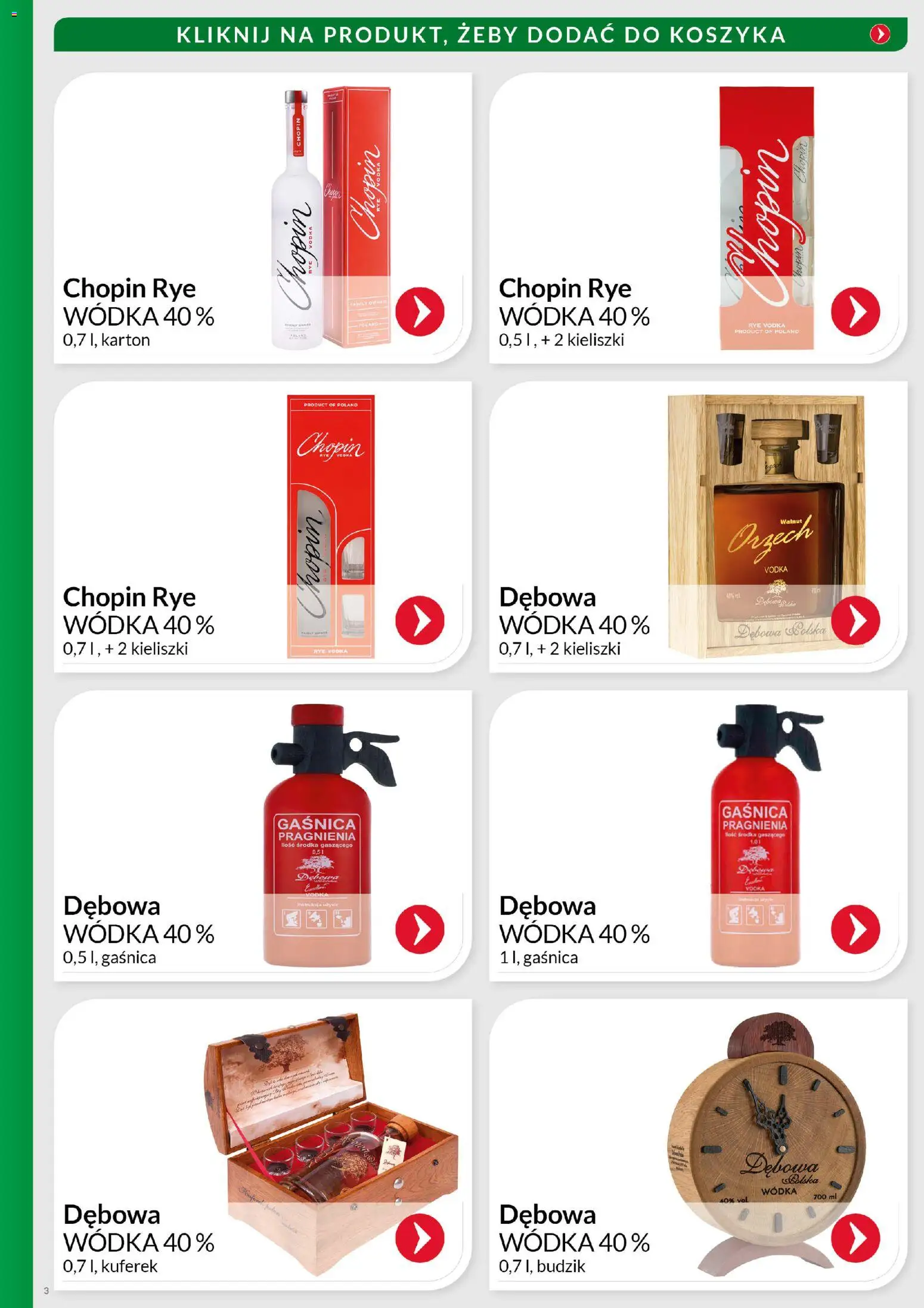 Eurocash Gazetka - Świąteczny Katalog Alkoholi od 01.12.2025 | Strona: 3 | Produkty: Budzik, Gaśnica, Vodka, Wódka