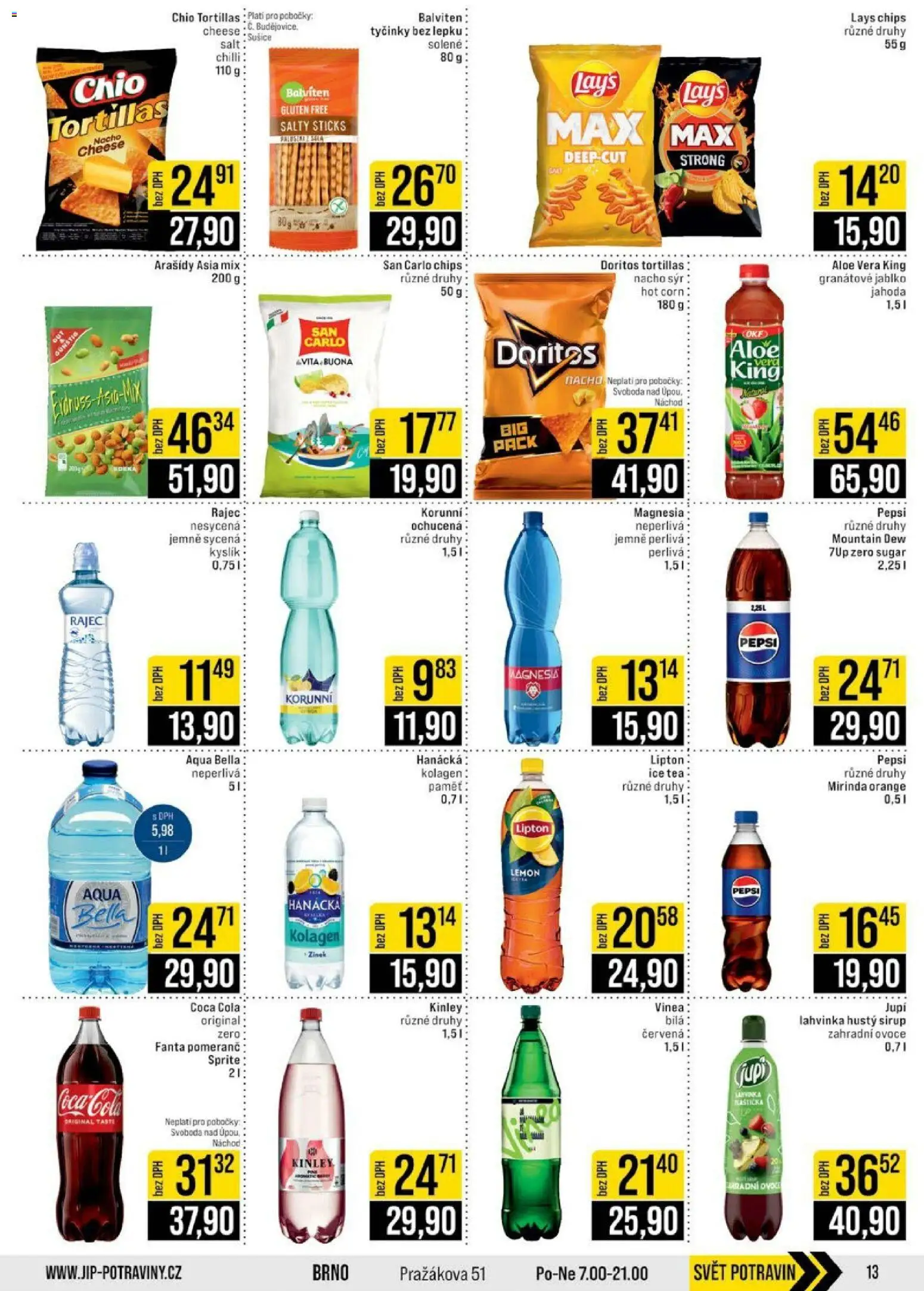 Jip leták - Cash & Carry od 08.04.2026 | Strana: 13 | Produkty: Lays chips, Fanta, Coca cola, Jupí