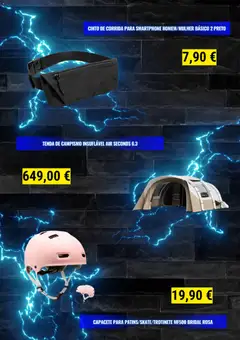 Pré-visualização Decathlon Oferta sazonal válido de 02.03.2026 | Página: 3 | Produtos: Smartphone, Cinto, Tenda, Capacete