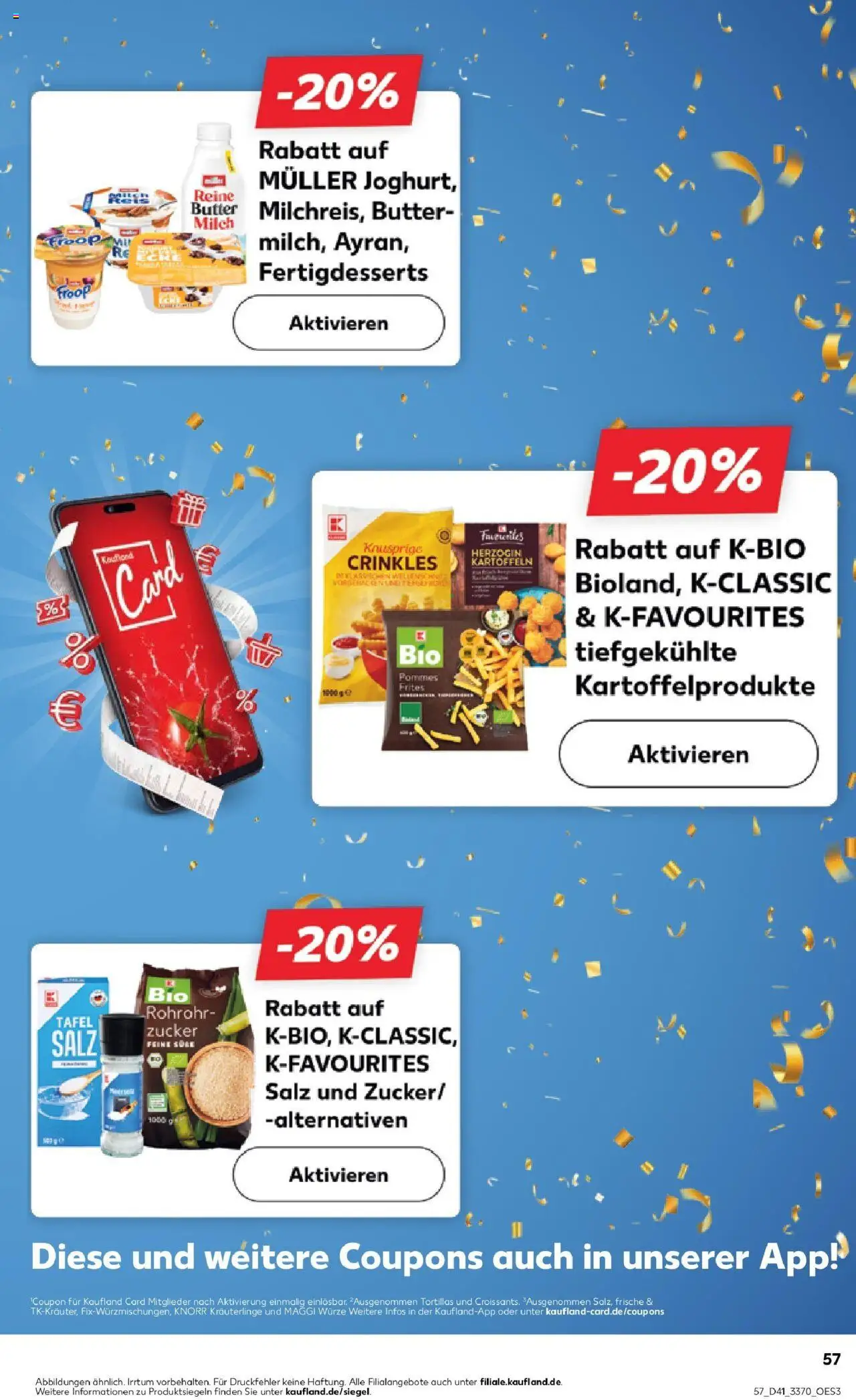 Kaufland prospekt Werder (Havel)	 – gültig ab 13.10.2025 | Seite: 57 | Produkte: Milch, Pommes, Salz, Zucker
