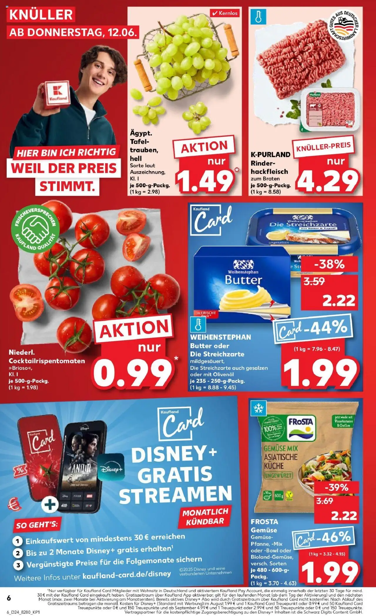 Kaufland prospekt Stadthagen	 - gültig ab dem 16.06.2025 | Seite: 21 | Produkte: Butter, Weihenstephan butter, Frosta, Gemüse