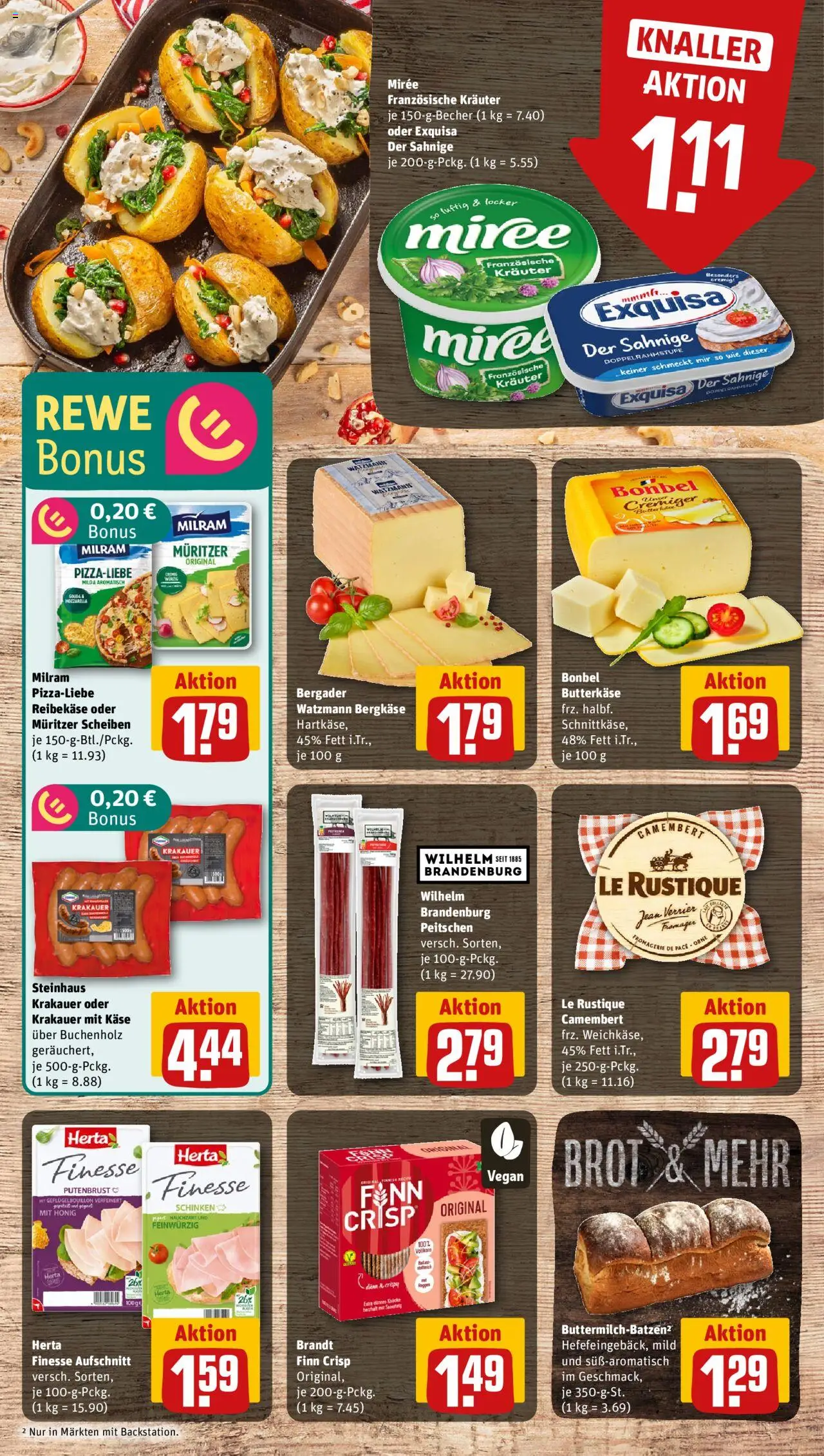Rewe Prospekt 	 - gültig ab dem 18.08.2025 | Seite: 9 | Produkte: Exquisa, Milram, Brot, Herta finesse