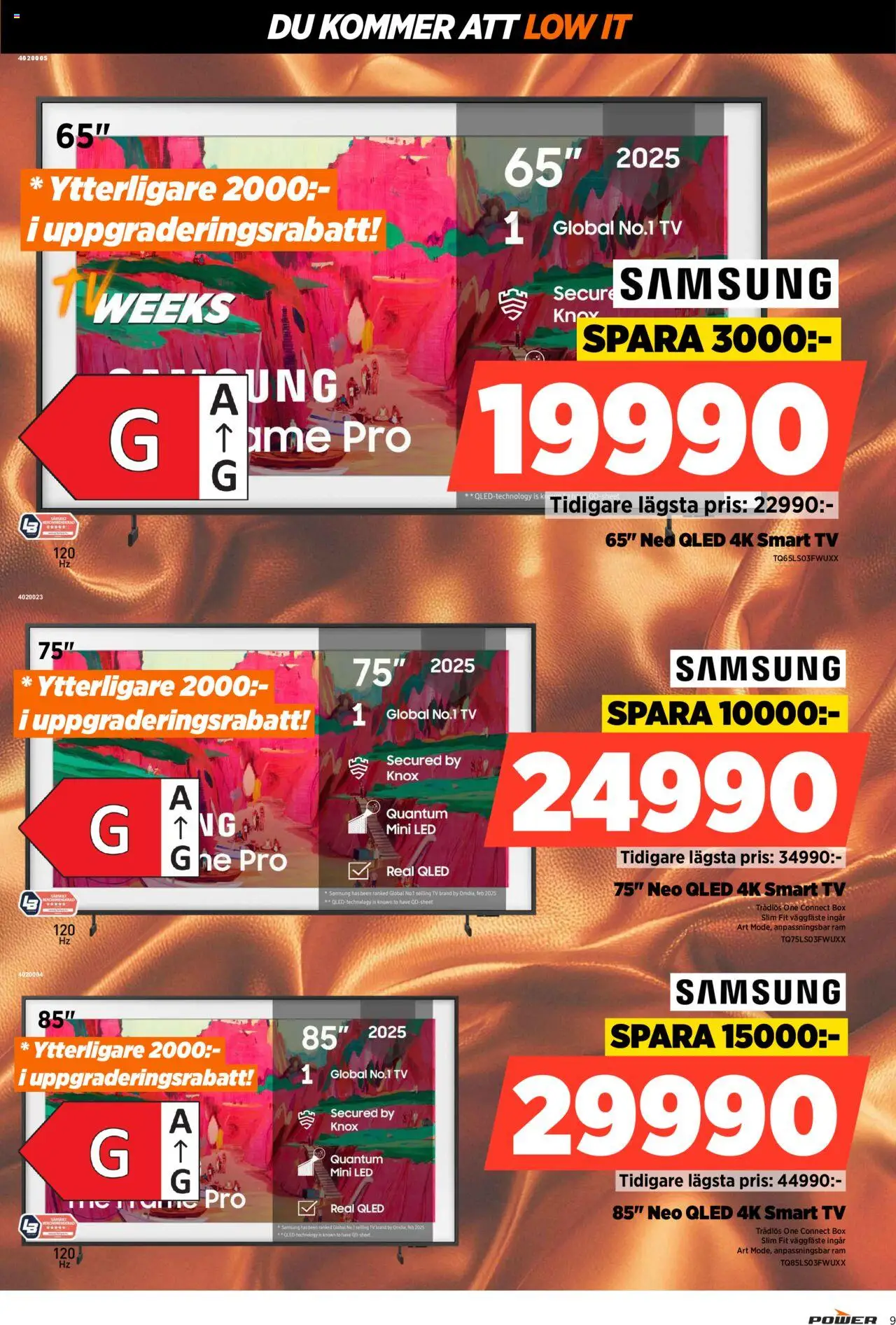 Power reklamblad aktuell från 15.09.2025 | Sida: 9 | Produkter: Smart tv, Tv