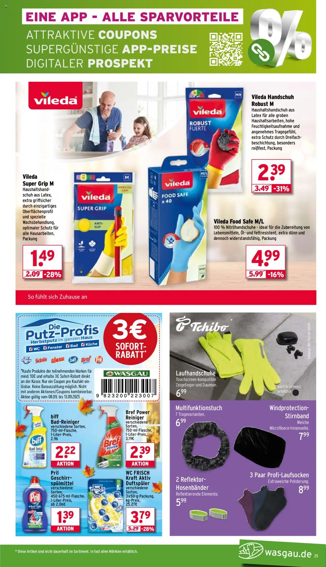 Wasgau Prospekt 	 – gültig ab 08.09.2025 | Seite: 25 | Produkte: Öl, Bad, Küche, Wc frisch