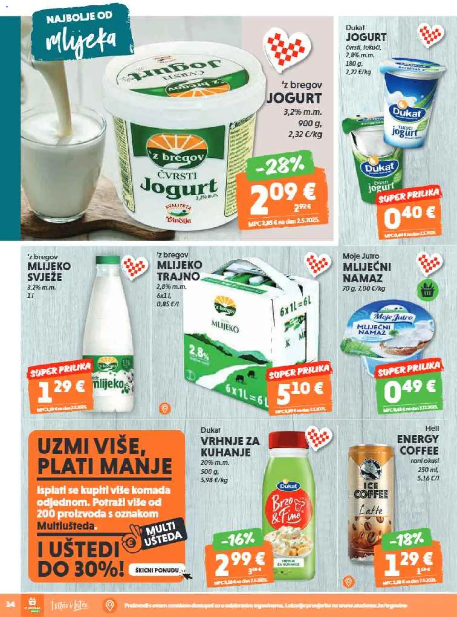 Studenac katalog | vrijedi od 04.03.2026 | Stranica: 14 | Proizvodi: Hell, Mliječni namaz, Jogurt, Namaz