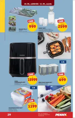 VIVESS FORRÓLEVEGŐS SÜTŐ*, kapacitás: 5,5 L, bolti készlet: min. 1 db/üzlet - amely érvényes a következő dátumtól: 30.10.2025 | Oldal: 33