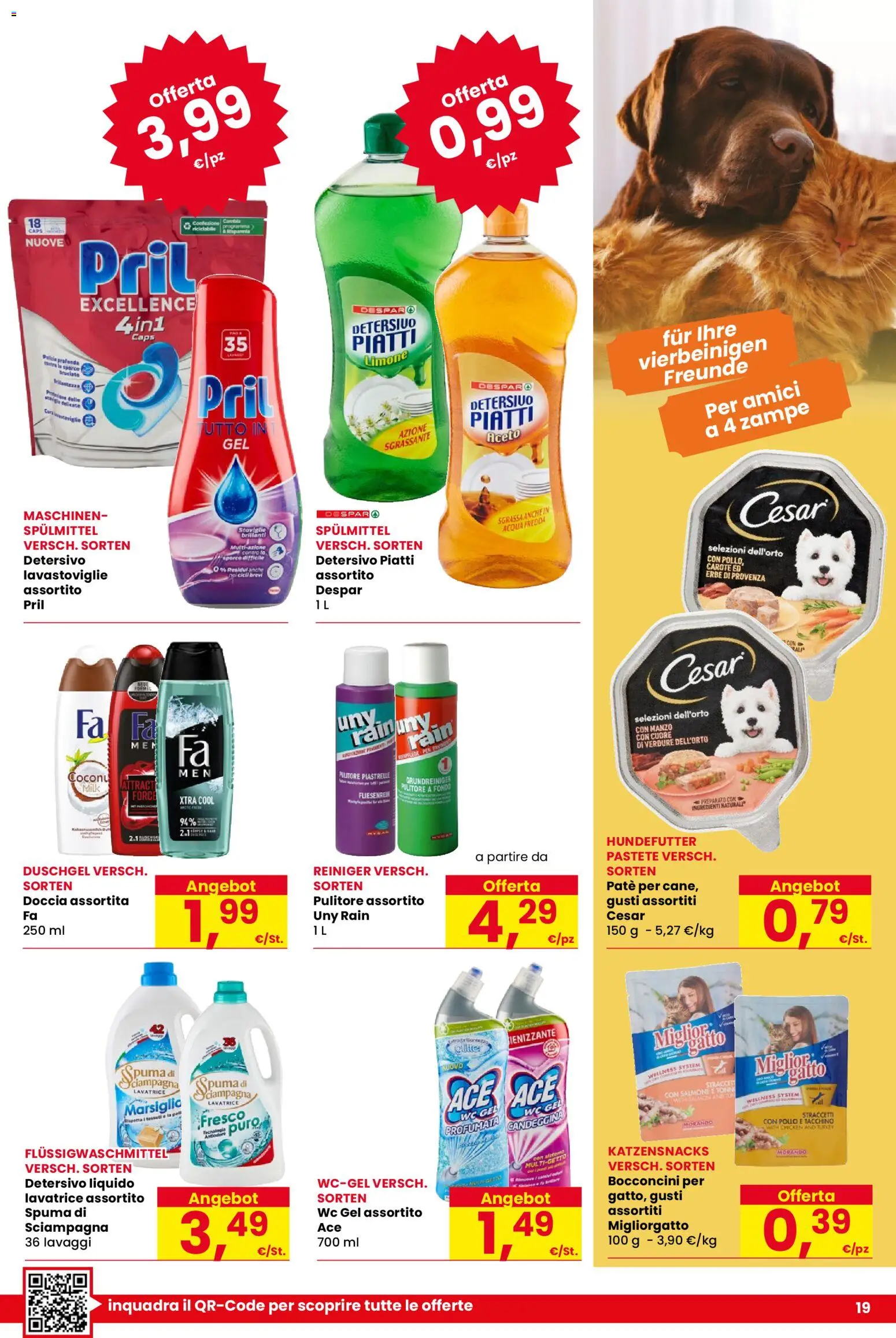 Volantino Despar del 13.11.2025 | Pagina: 19 | Prodotti: Paté, Tacchino, Lavastoviglie, Aceto