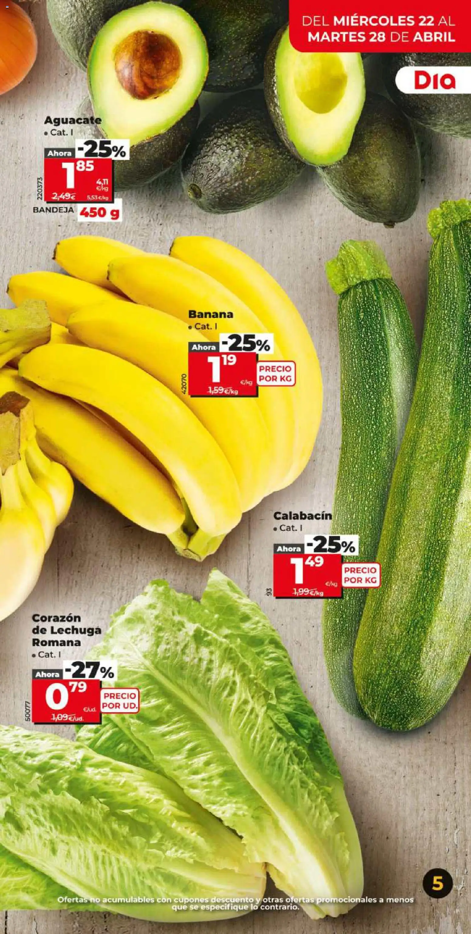 Dia - folleto Market │ válido desde el 22.04.2026 | Página: 5 | Productos: Calabacín, Μαξιλάρι λαιμού, Bandeja