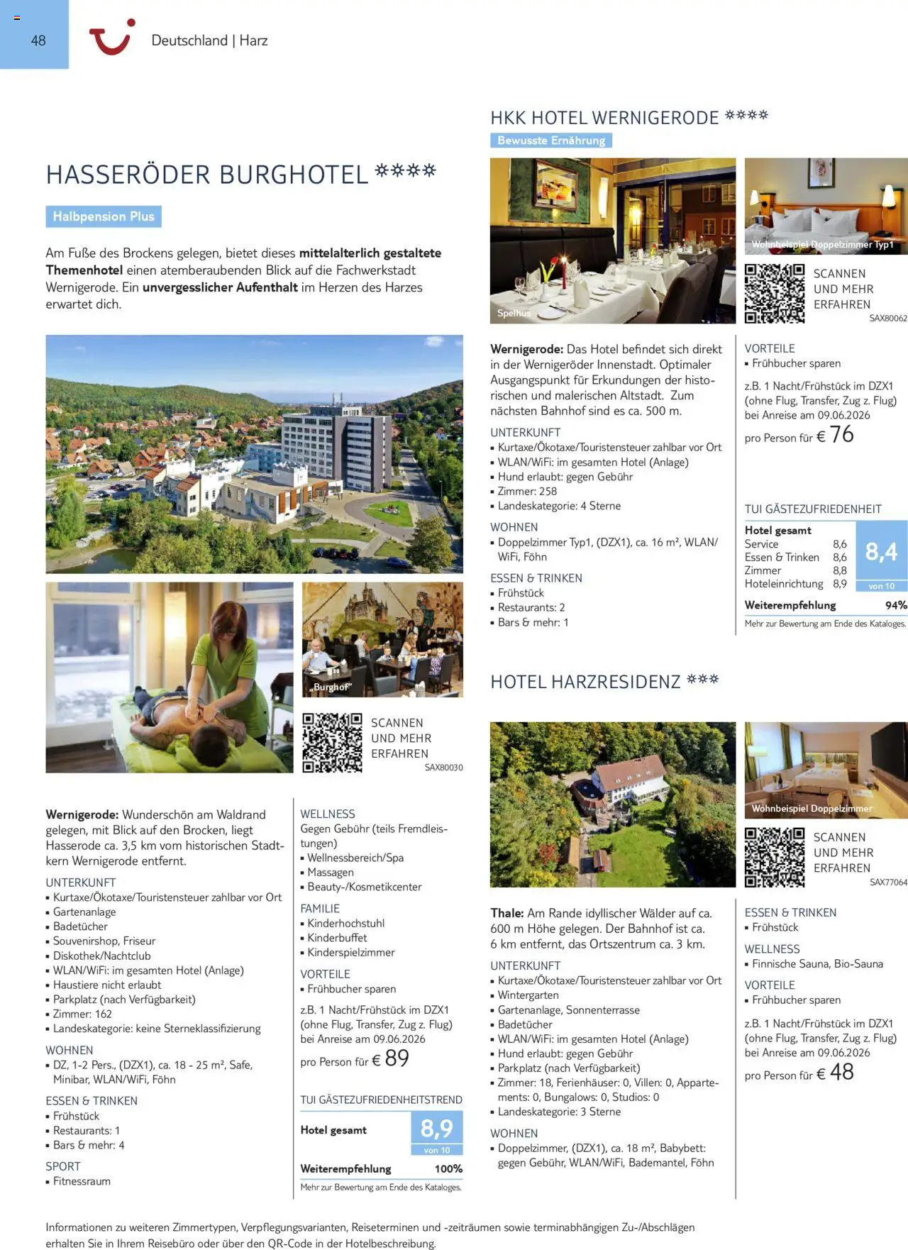 TUI Urlaub mit eigener Anreise 2025/26 – gültig ab 01.11.2025 | Seite: 48 | Produkte: Babybett, Föhn, Hasseröder