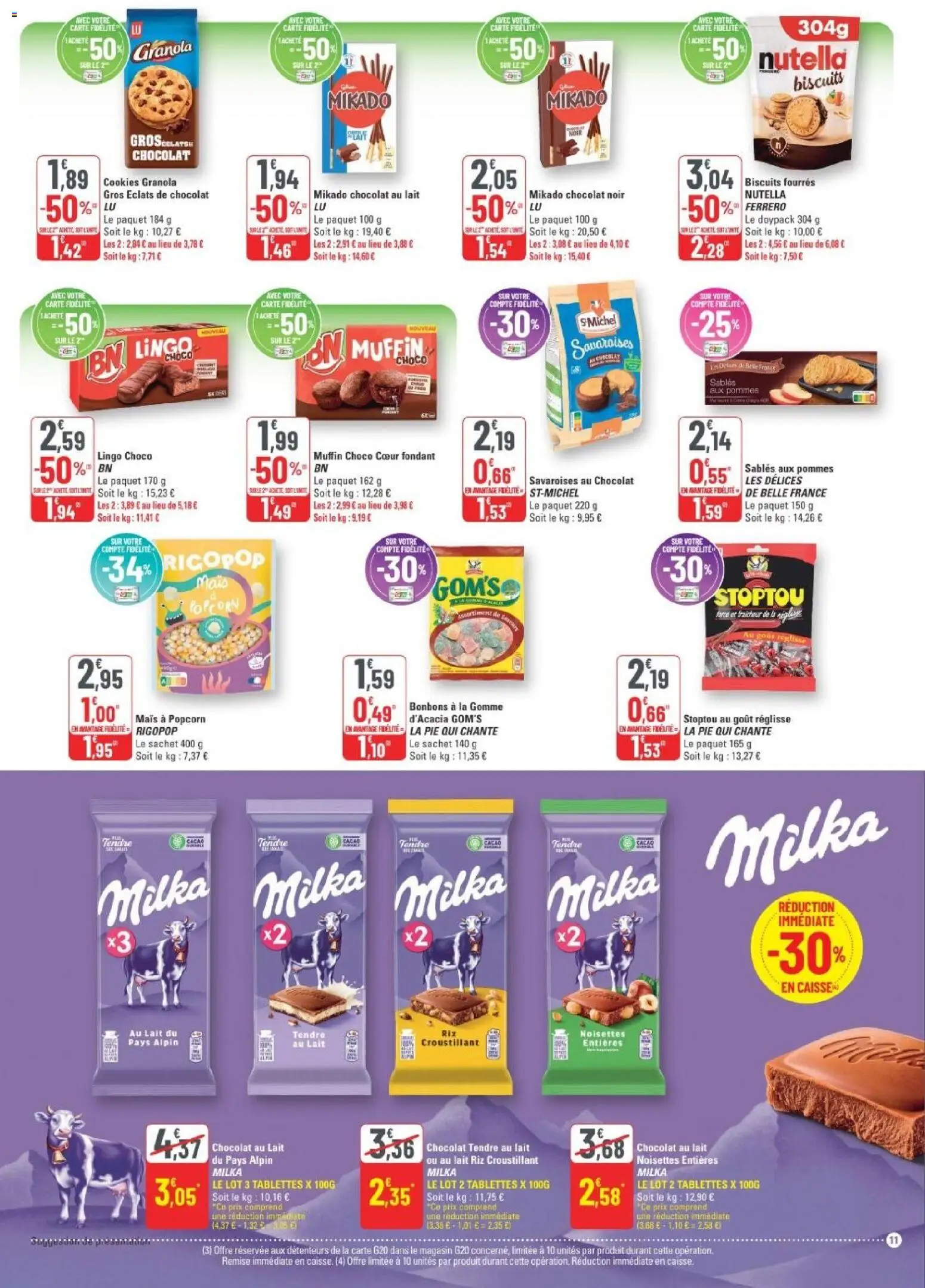 {H1} | Page: 11 | Produits: Noisettes, Cookies, Bonbons, Biscuits