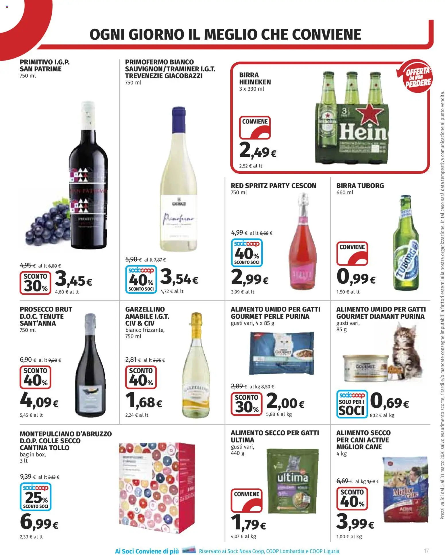 Volantino COOP del 05.03.2026 | Pagina: 17 | Prodotti: Birra, Prosecco, Data, Heineken