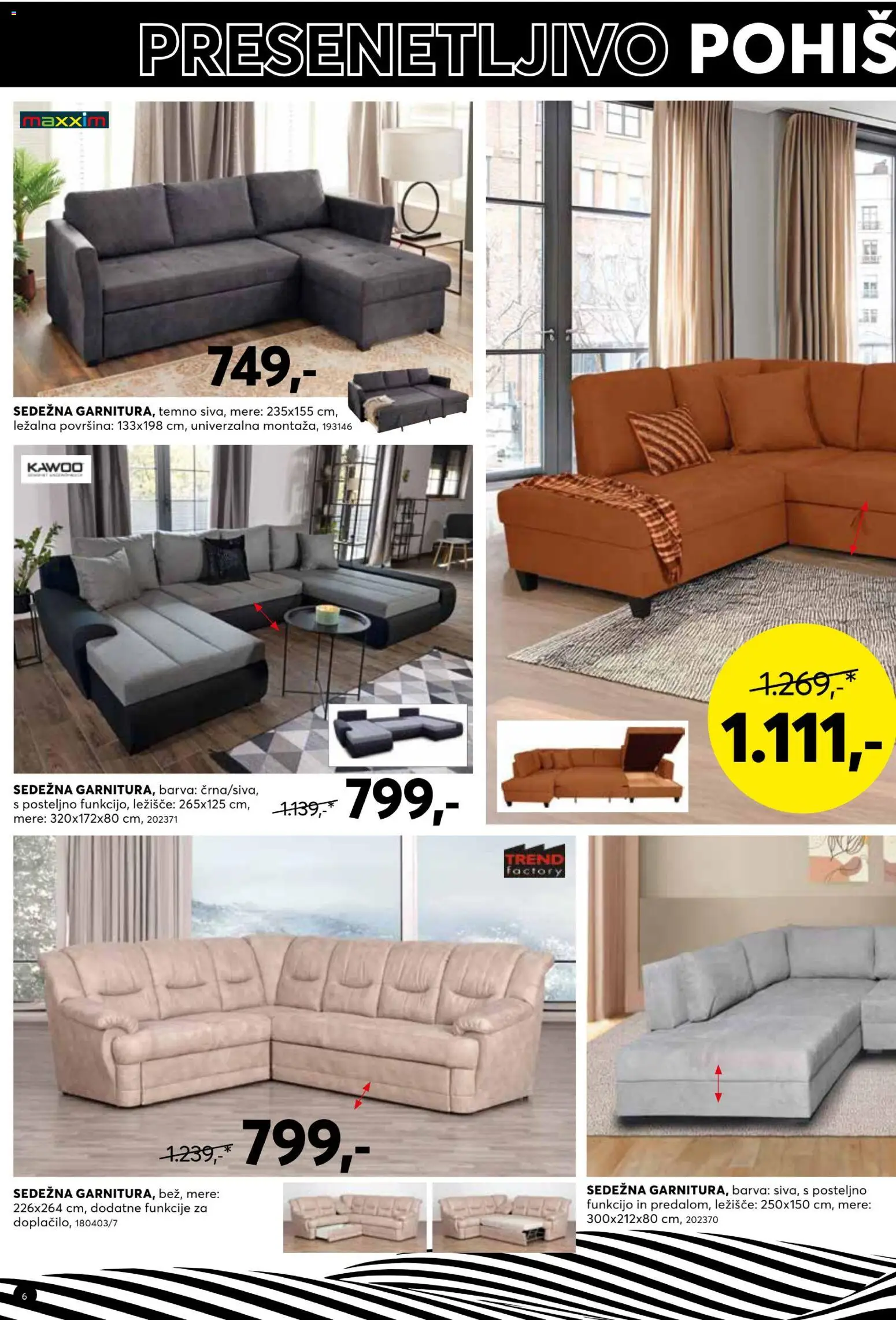 Novi Dipo katalog ponudbe – veljaven od 22.04.2026 | Stran: 6 | Izdelki: Ležišče, Barva