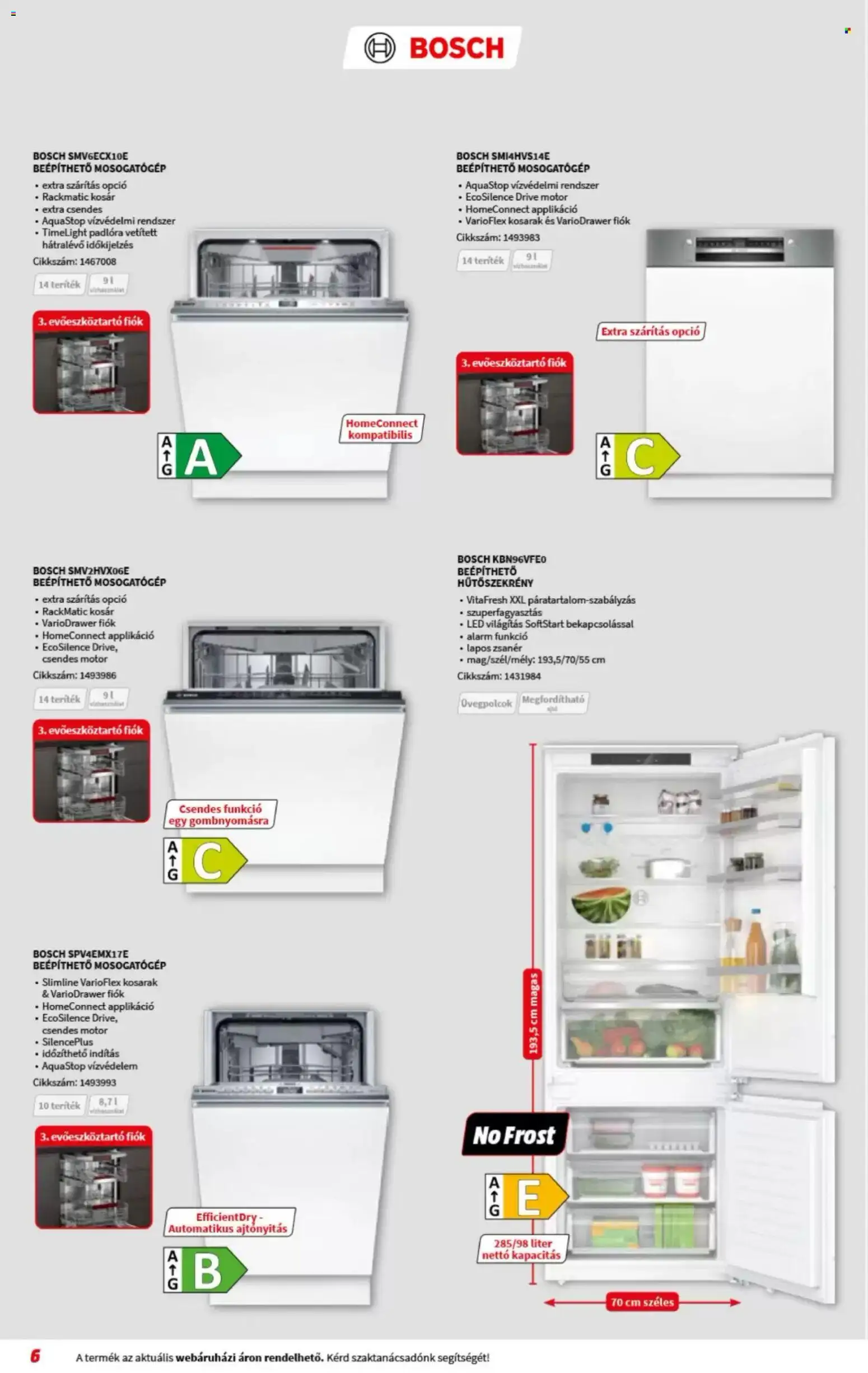 Media Markt akciós ujság - amely érvényes a következő dátumtól: 04.03.2026 | Oldal: 6 | Termékek: Evőeszköztartó, Hűtőszekrény, Mosogatógép, Kosár