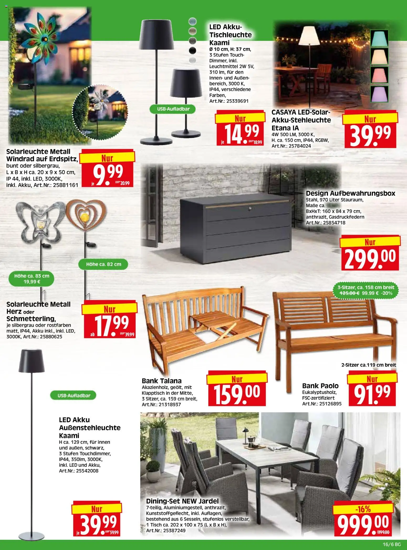 HERKULES Bau & Garten – gültig ab 13.04.2026 | Seite: 6 | Produkte: Tisch, Solarleuchte