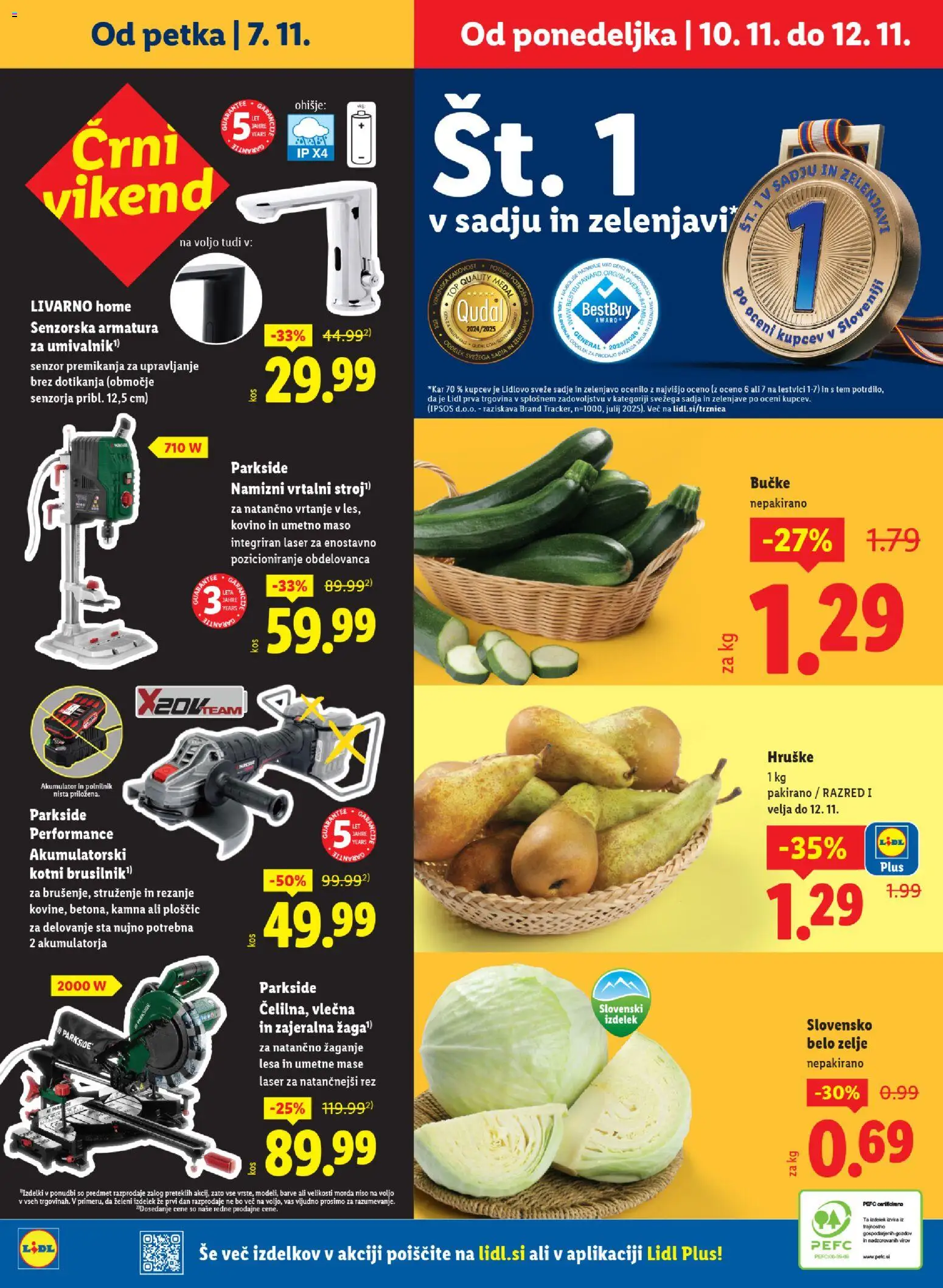 Novi Lidl katalog ponudbe – veljaven od 06.11.2025 | Stran: 72 | Izdelki: Akumulator, Polnilnik, Sadje, Zelje